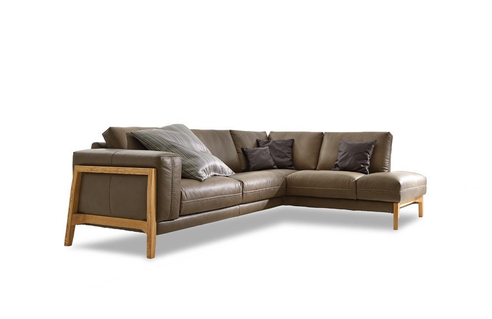 ADA Premium King Ecksofa in Braun Möbel Letz Ihr