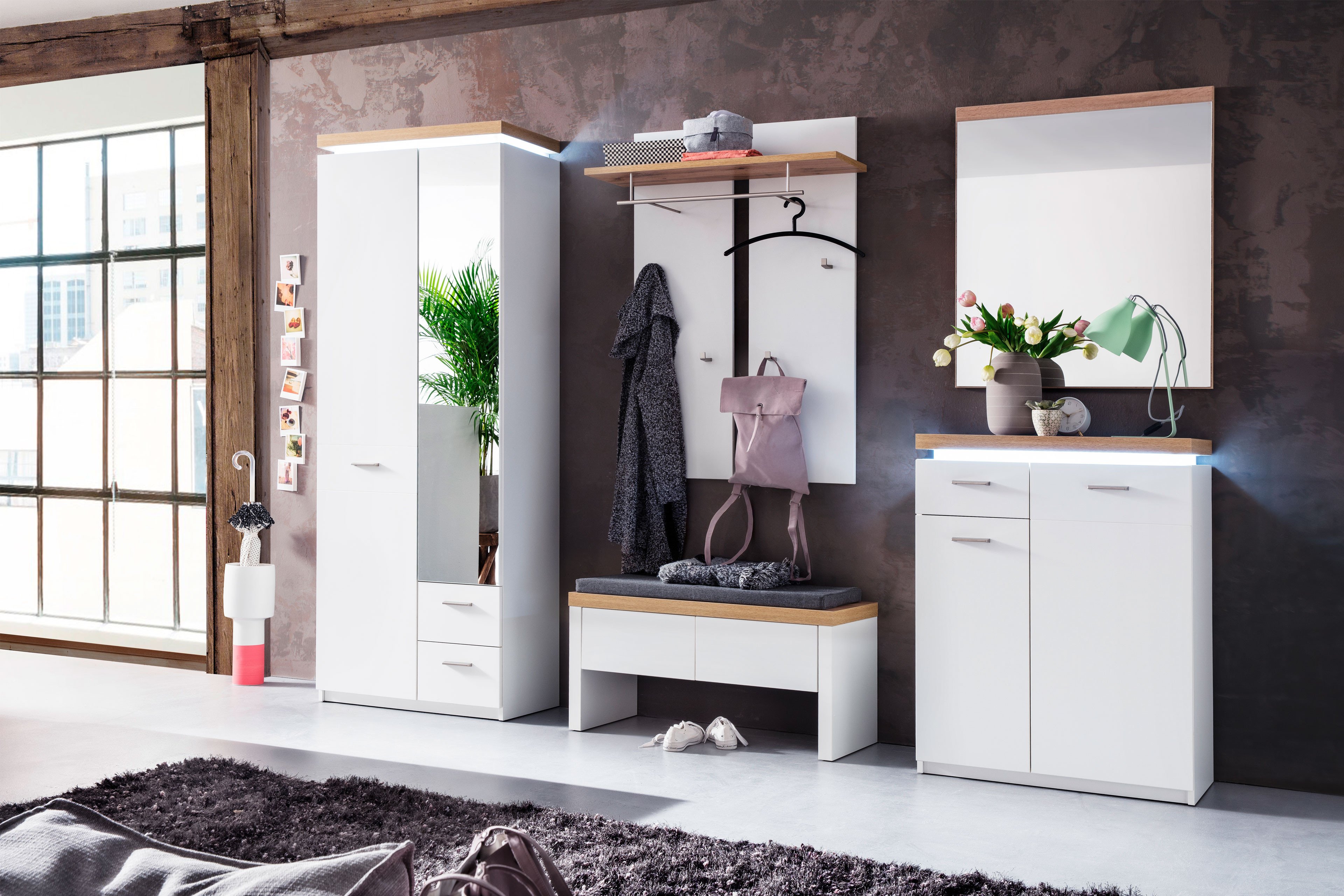 Garderobe Cali in Online-Shop Letz Weiß - Ihr Möbel - furniture MCA 