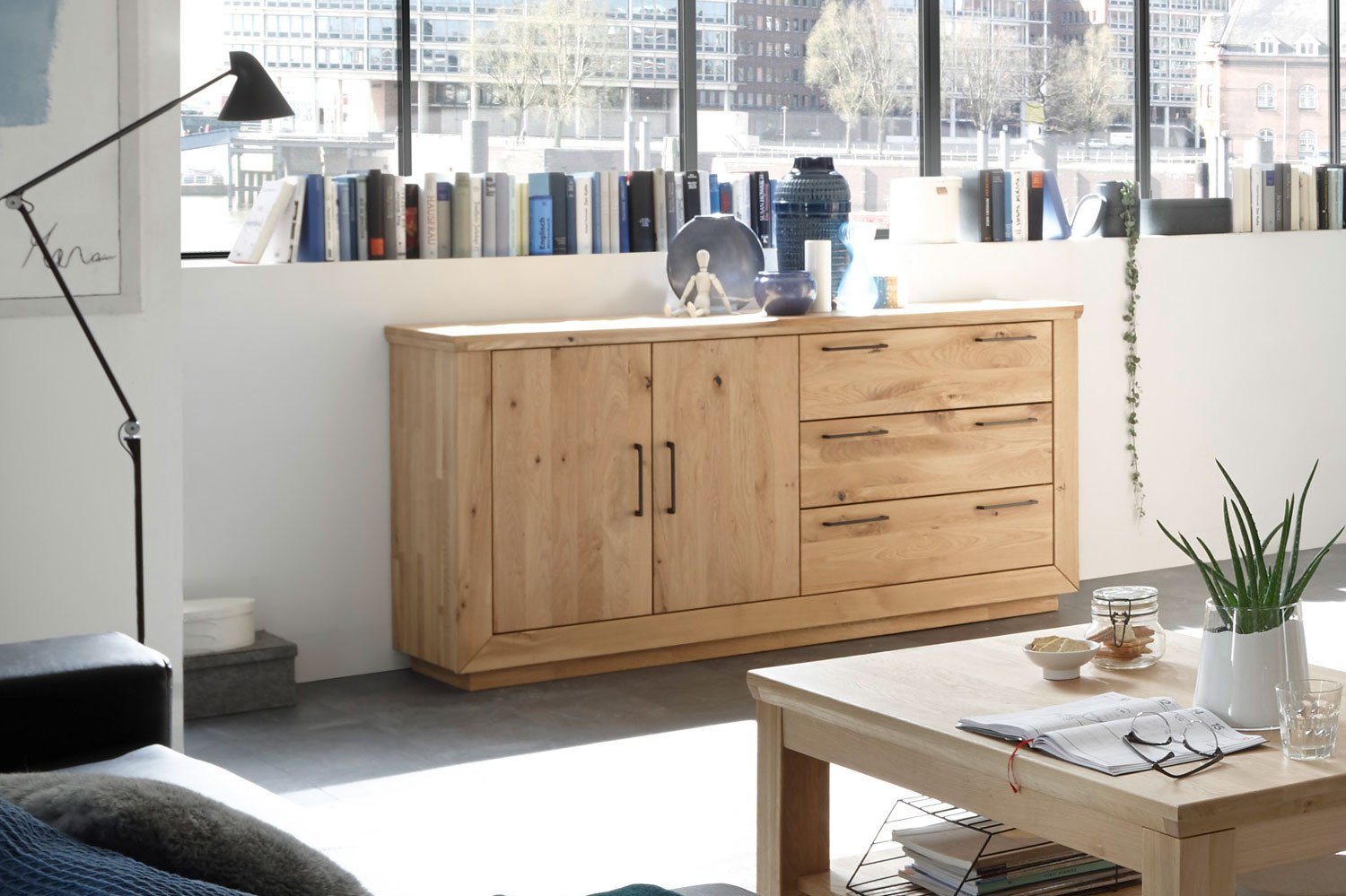 Quadrato Sideboard Malta Wildeiche bianco Möbel Letz Ihr