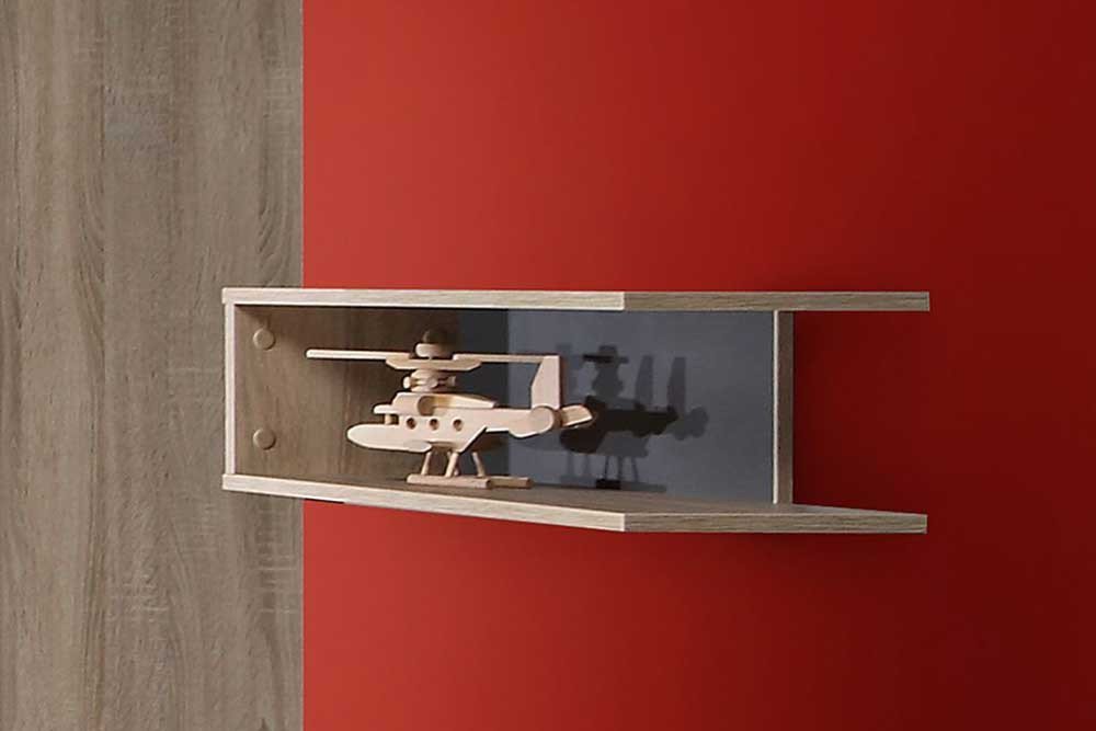 Forte Yoop Wandregal ca. 65 cm breit Eiche - grau | Möbel Letz - Ihr  Online-Shop