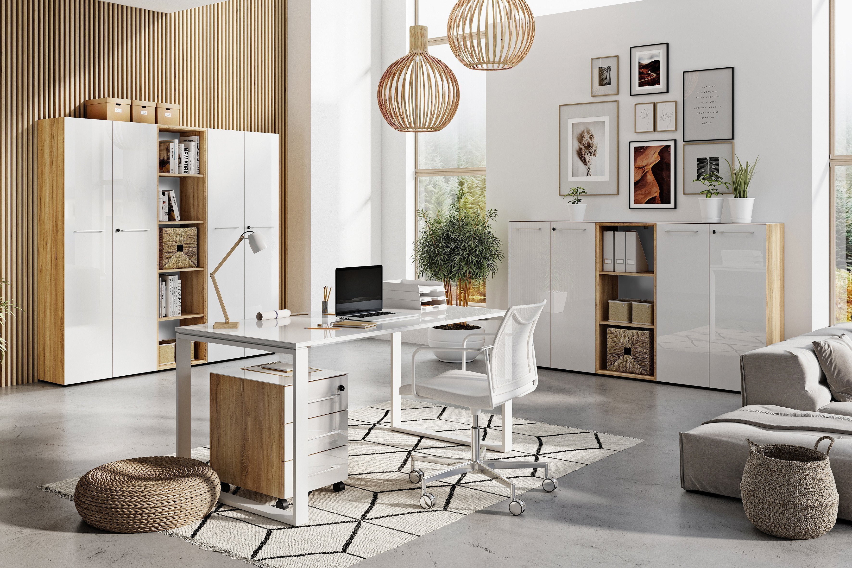 Ihr - Germania Büromöbel Letz Online-Shop Möbel Eiche-Weißglas | Monteria