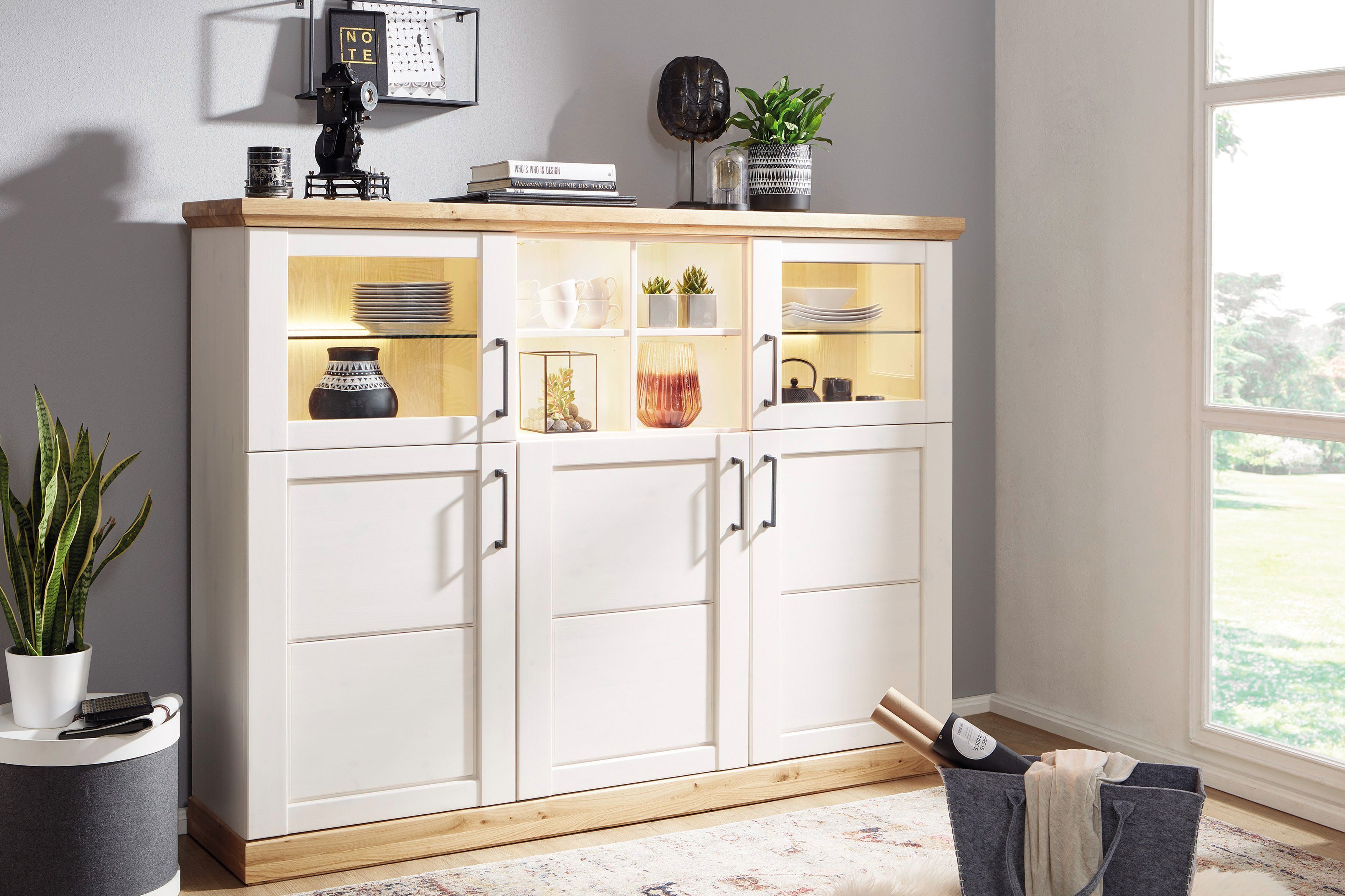 Malena Von Pure Natur 5 Türiges Highboard Ca 144 Cm Hoch