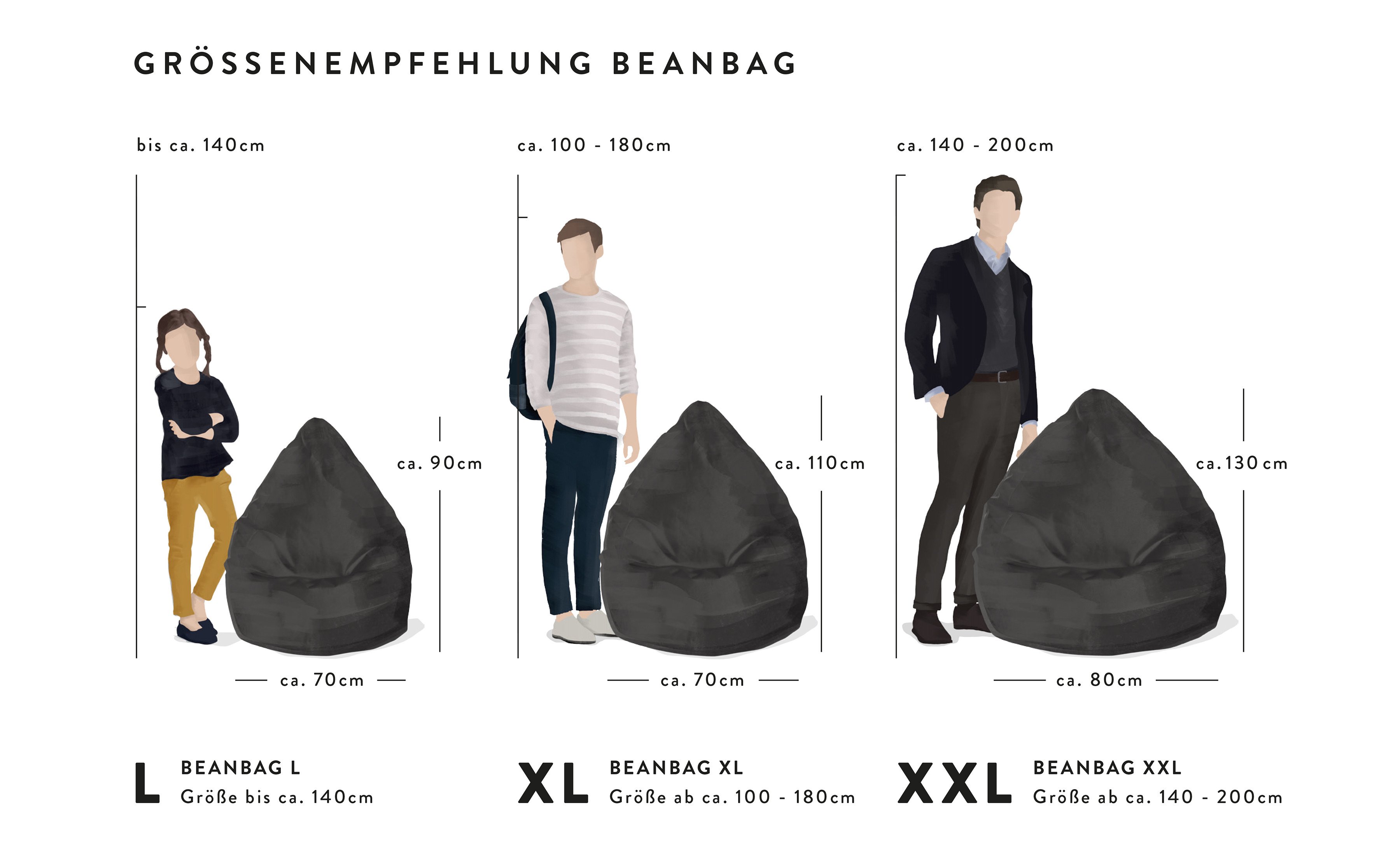 Magma BeanBag Brava L Sitzsack in Schwarz | Möbel Letz - Ihr Online-Shop