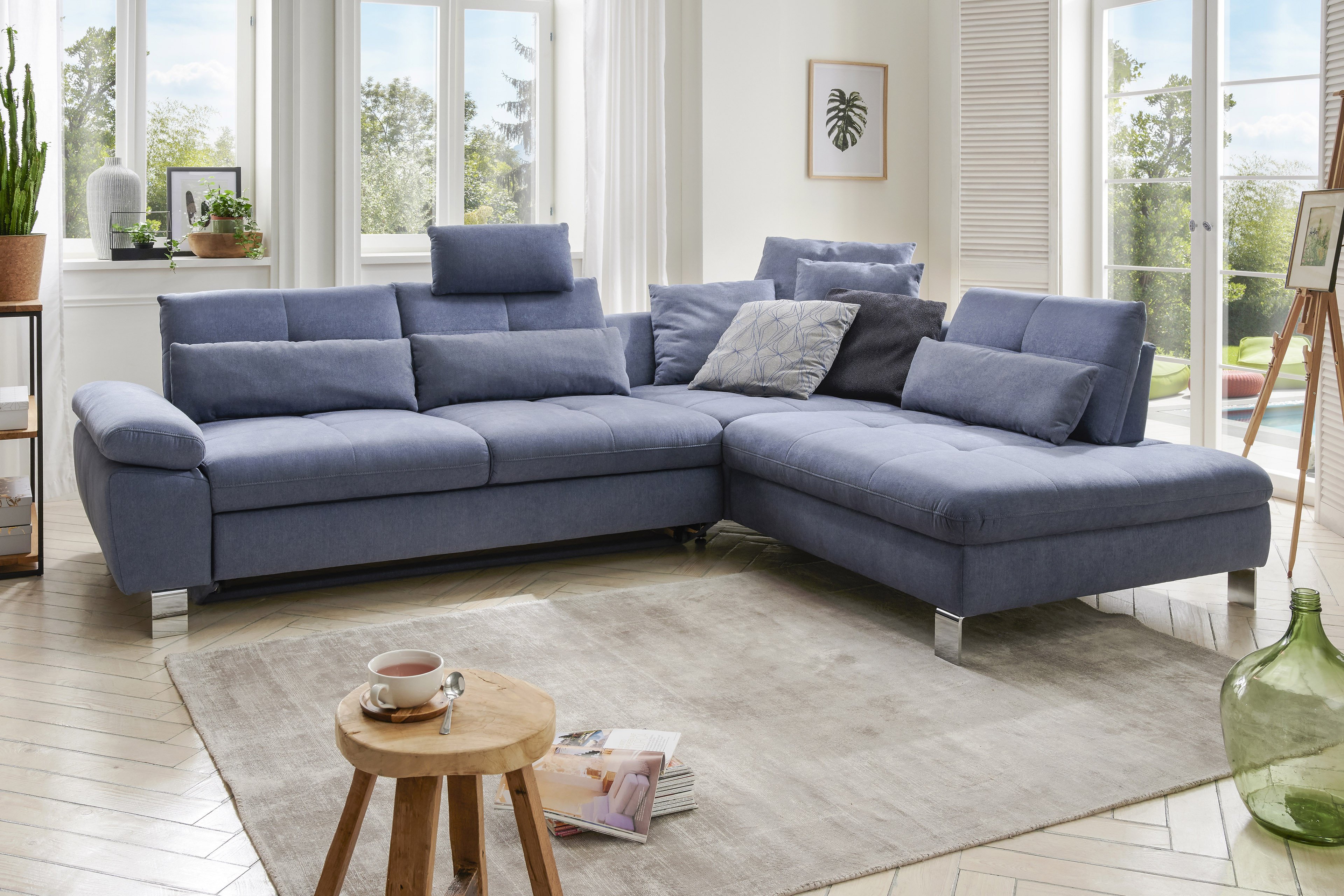 ADA Trendline 6627 Bronx Comfort Sofa blau Möbel Letz
