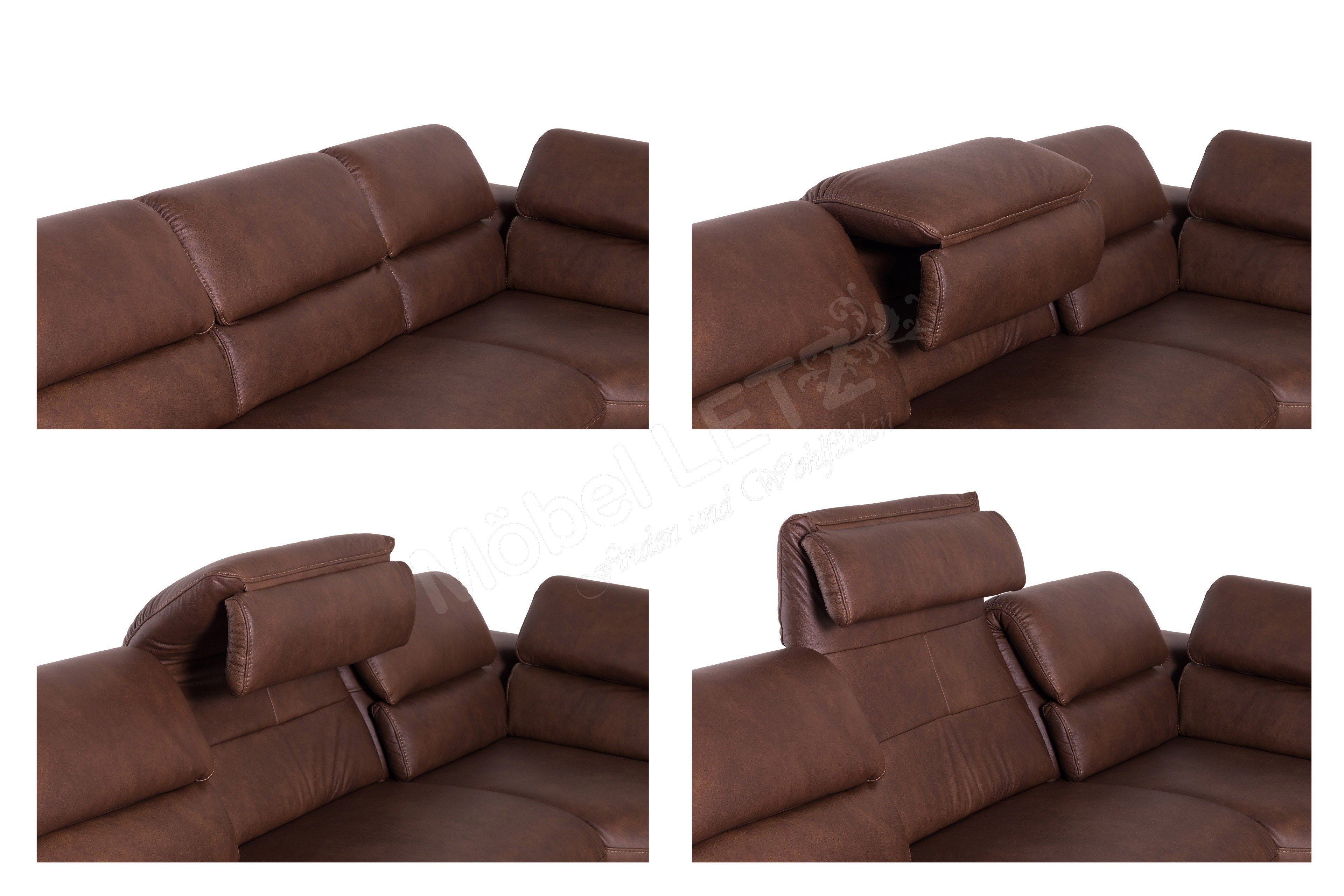 Planpolster Hillsboro Echtledergarnitur braun | Möbel Letz - Ihr Online