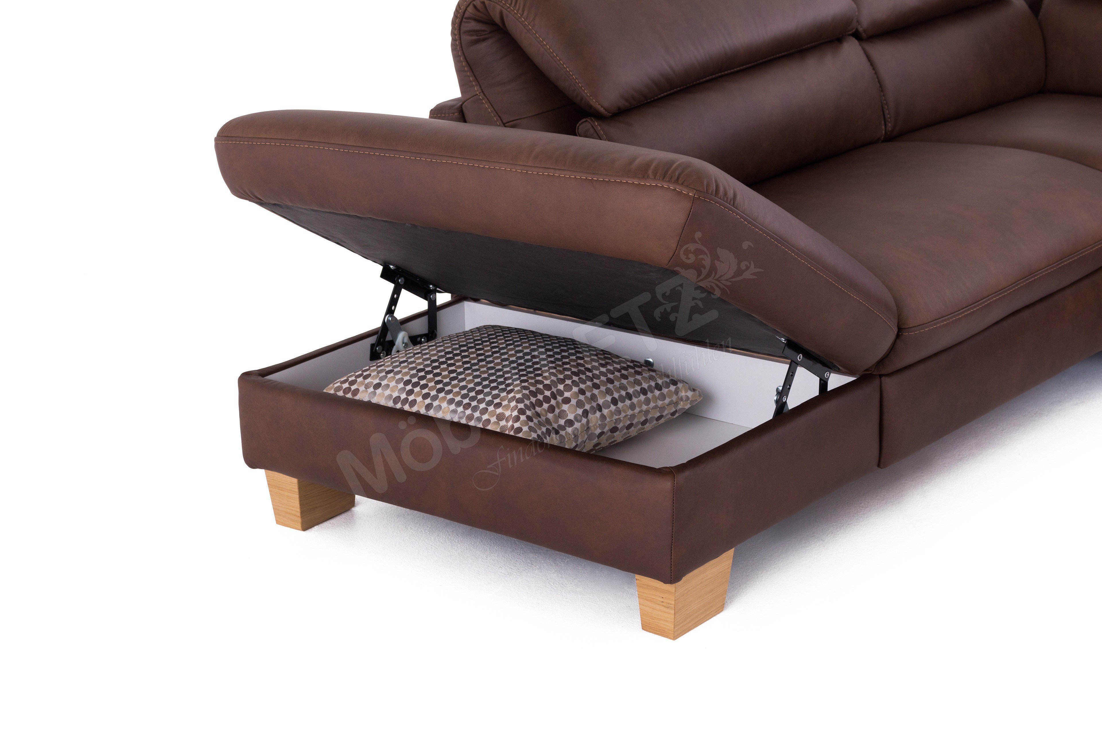 Planpolster Hillsboro Echtledergarnitur braun | Möbel Letz - Ihr Online