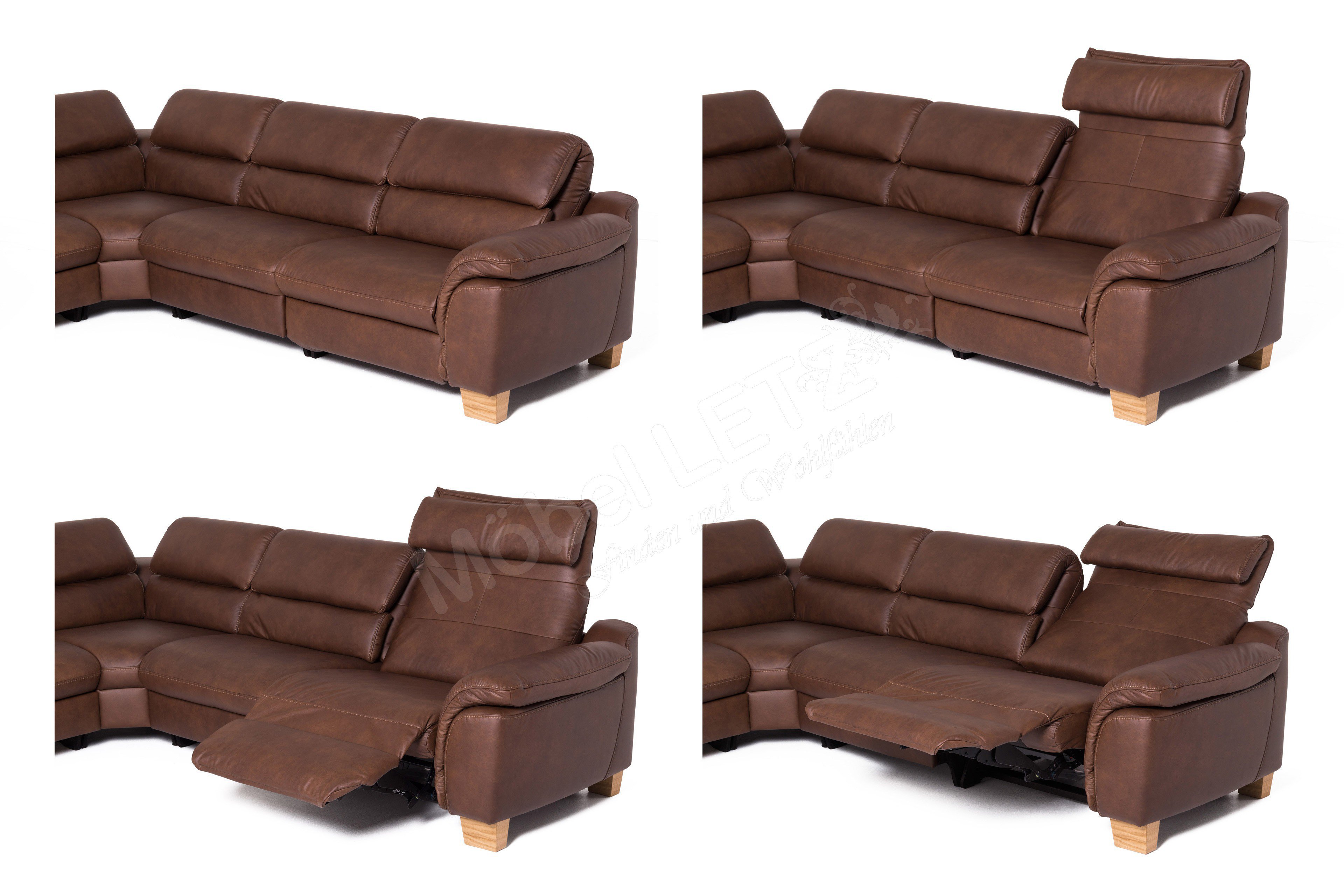 Planpolster Hillsboro Echtledergarnitur braun | Möbel Letz - Ihr Online