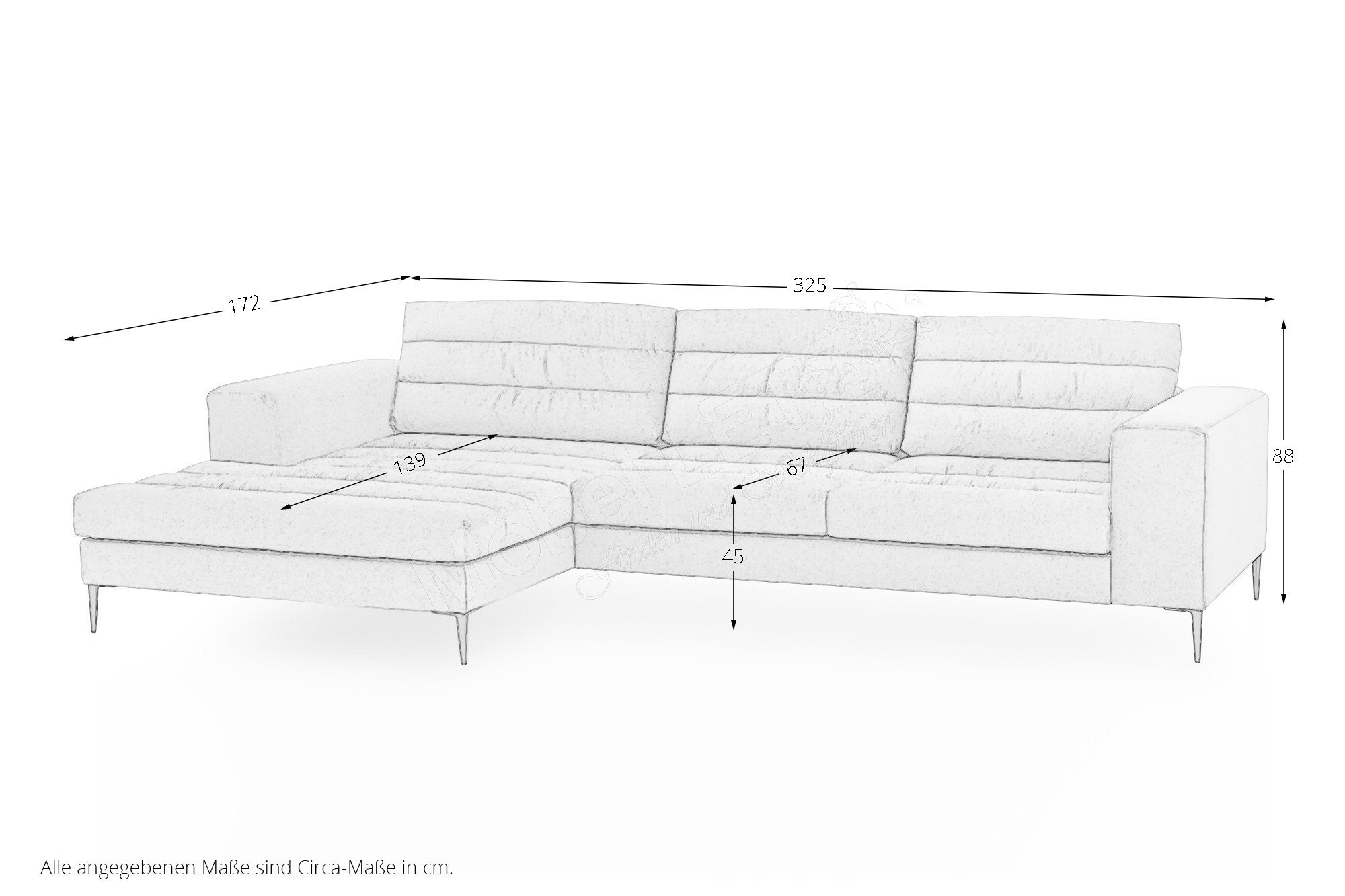 New Look Möbel Arabella Ecksofa in Anthrazit | Möbel Letz - Ihr Online-Shop