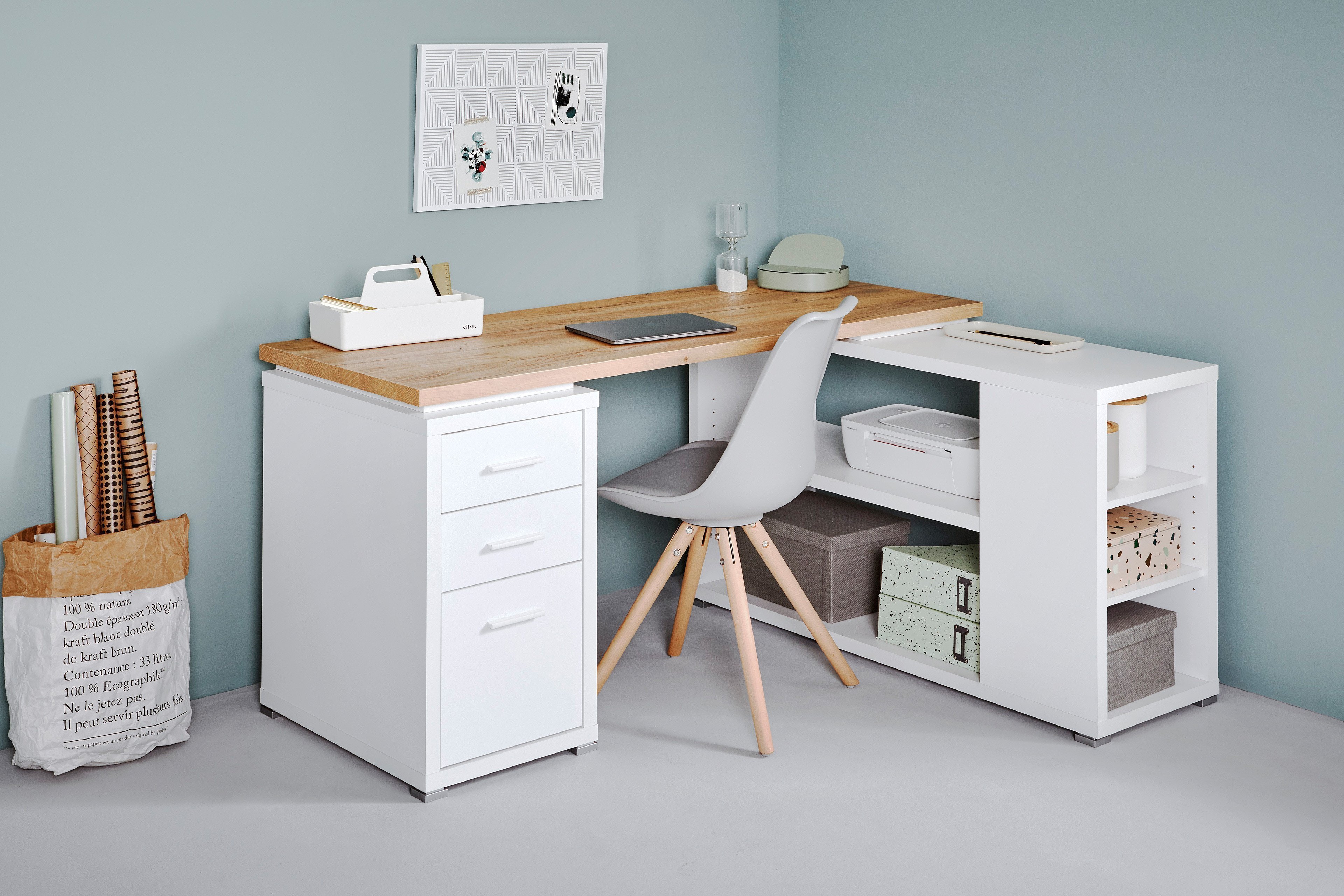 Jahnke Schreibtisch CLB335 E Kerneiche-weiß Online-Shop Möbel | Letz - Ihr