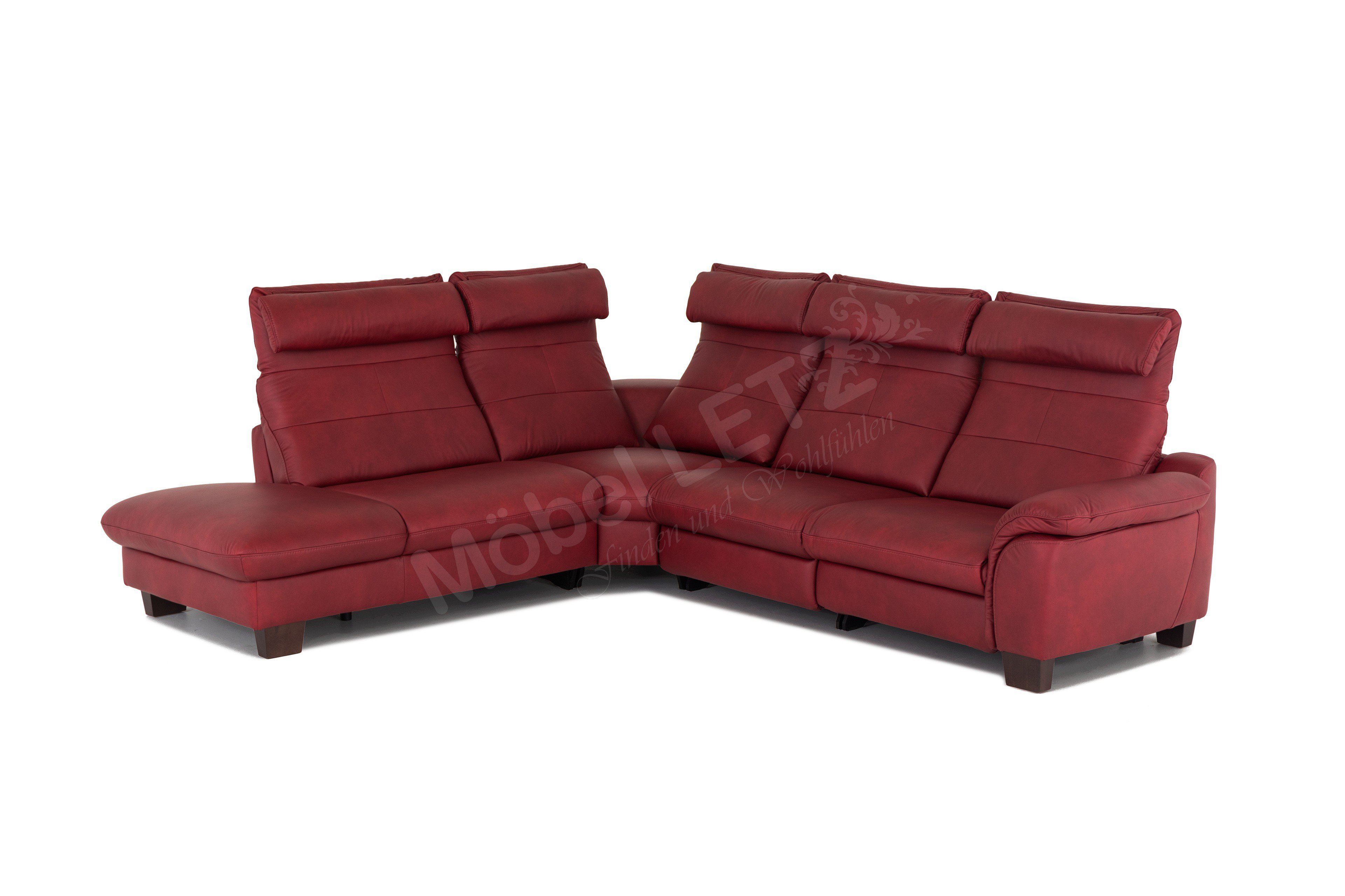 Planpolster Hillsboro Echtledergarnitur in Rot | Möbel Letz - Ihr