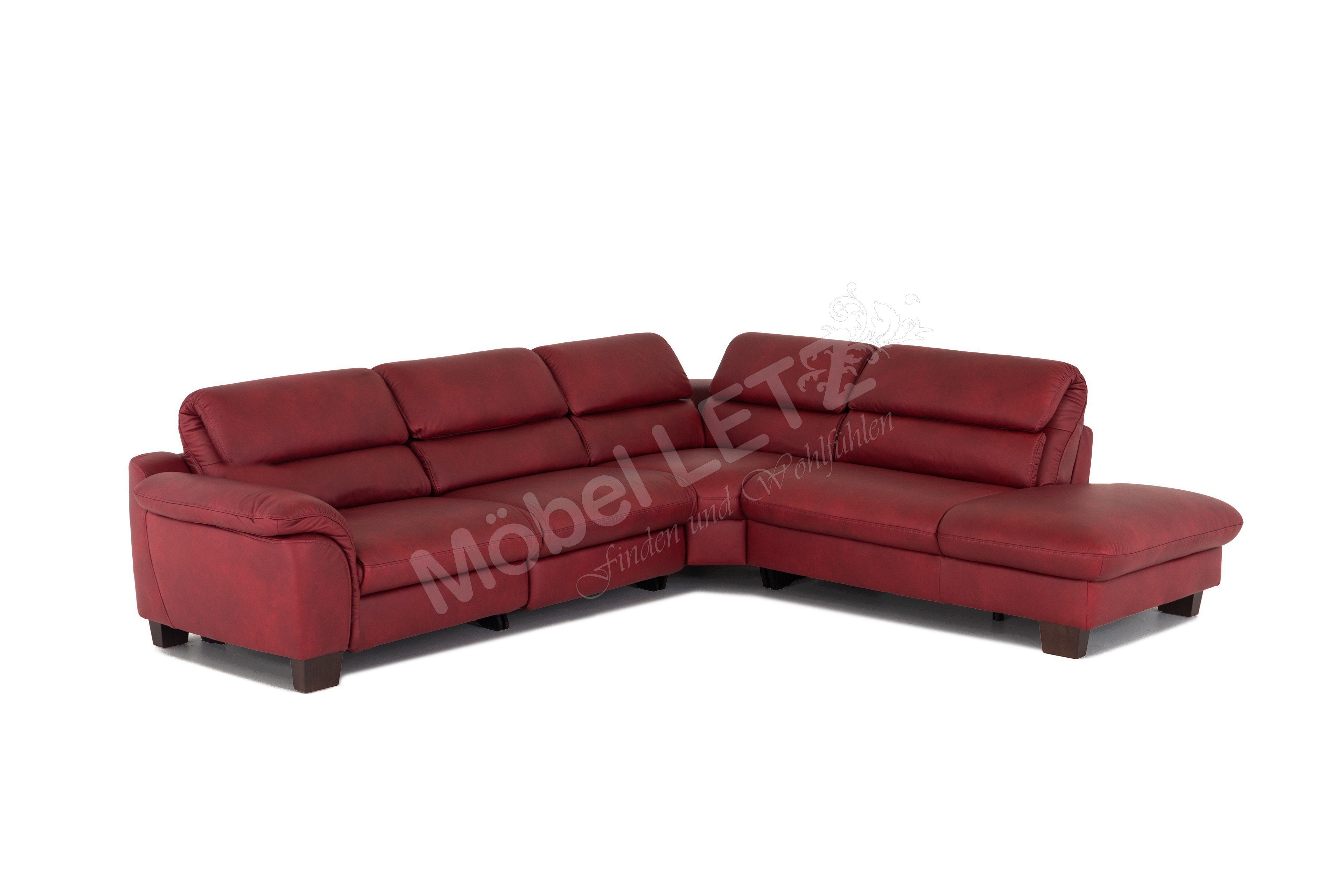 Planpolster Hillsboro Ledersofa in Dunkelrot | Möbel Letz - Ihr Online-Shop