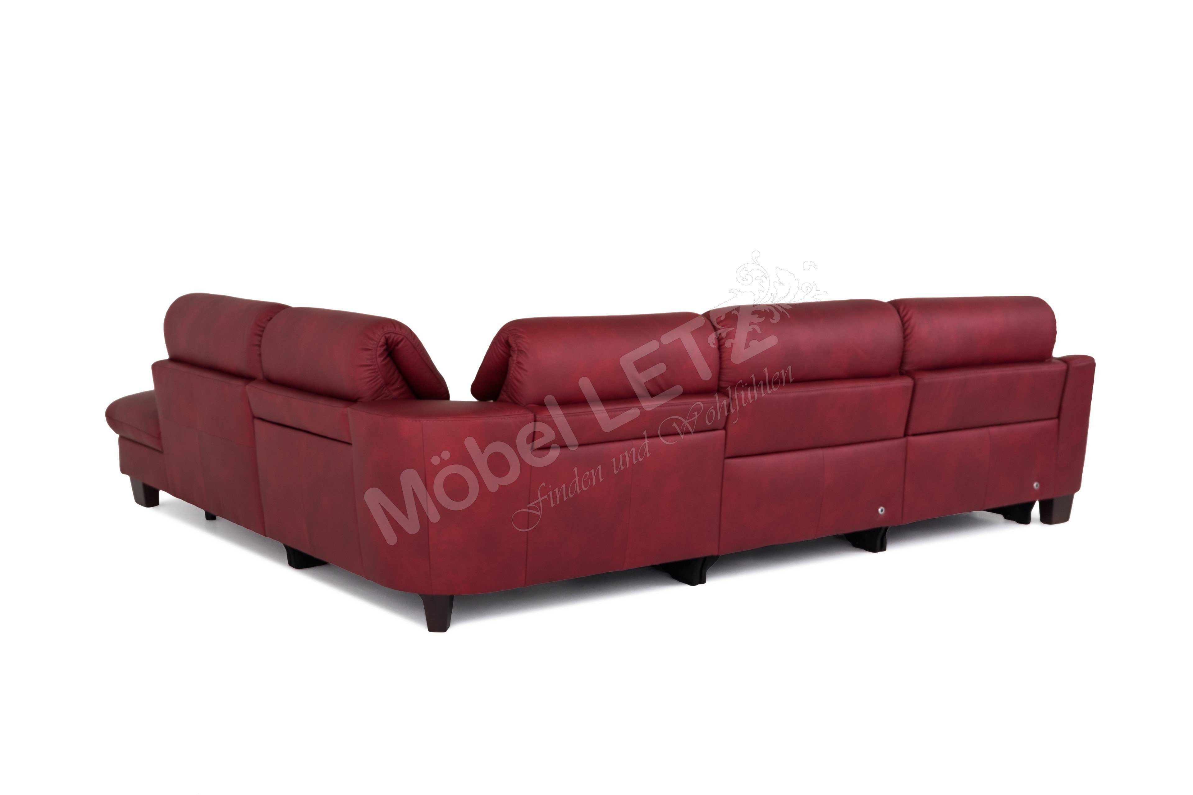 Planpolster Hillsboro Ledersofa in Dunkelrot | Möbel Letz - Ihr Online-Shop