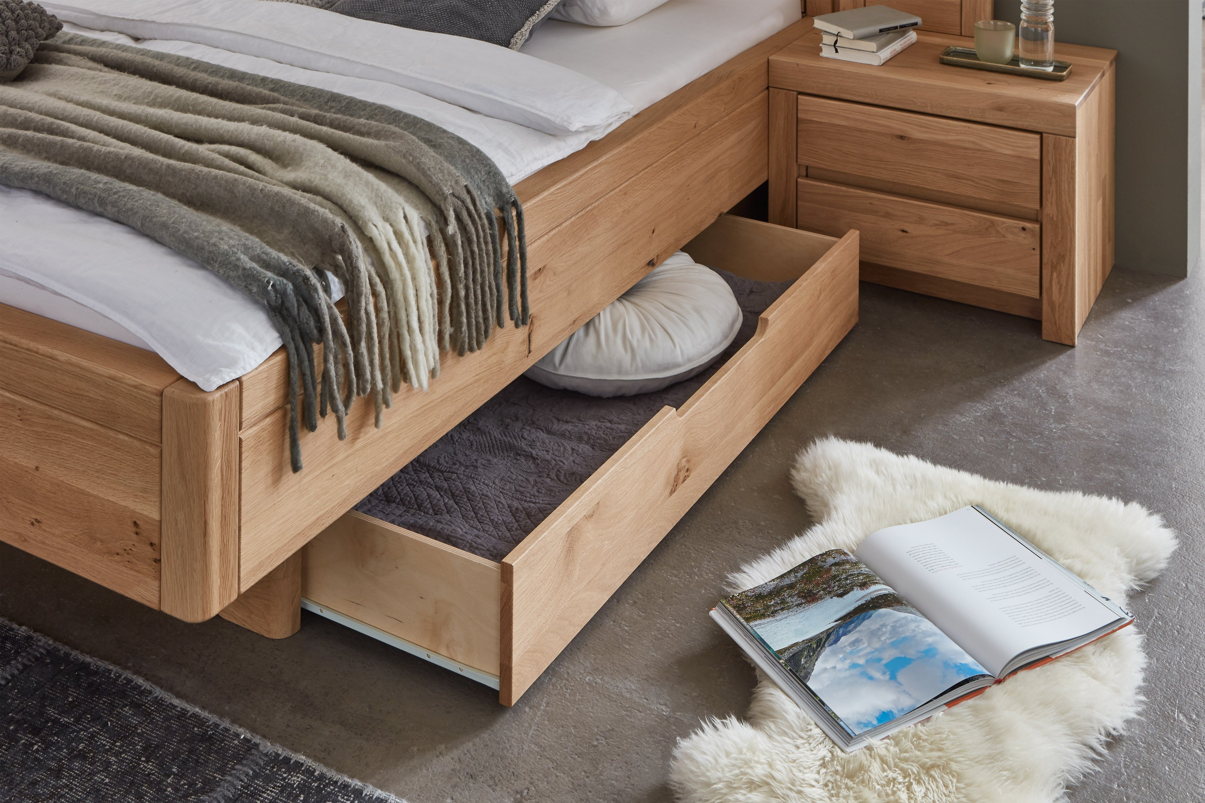 Wostmann Wsm 2700 Bett Mit Bettkasten In Wildeiche Mobel Letz Ihr Online Shop