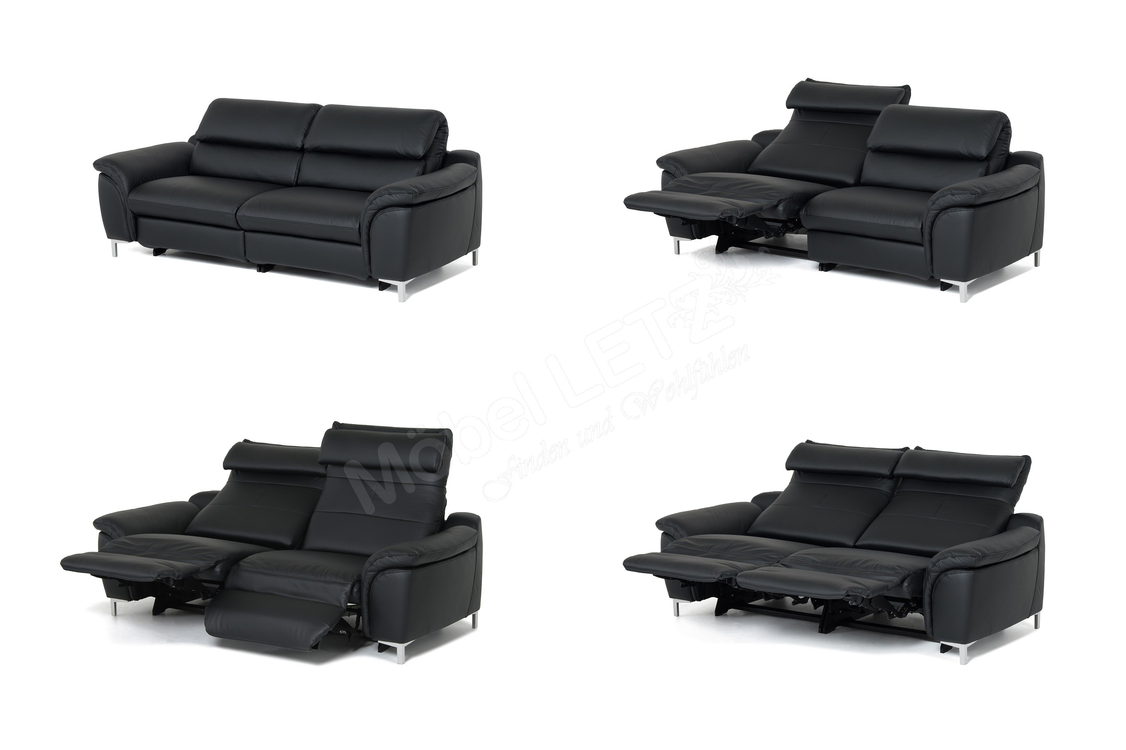 Planpolster Hillsboro 3-2-Garnitur in Schwarz | Möbel Letz - Ihr Online