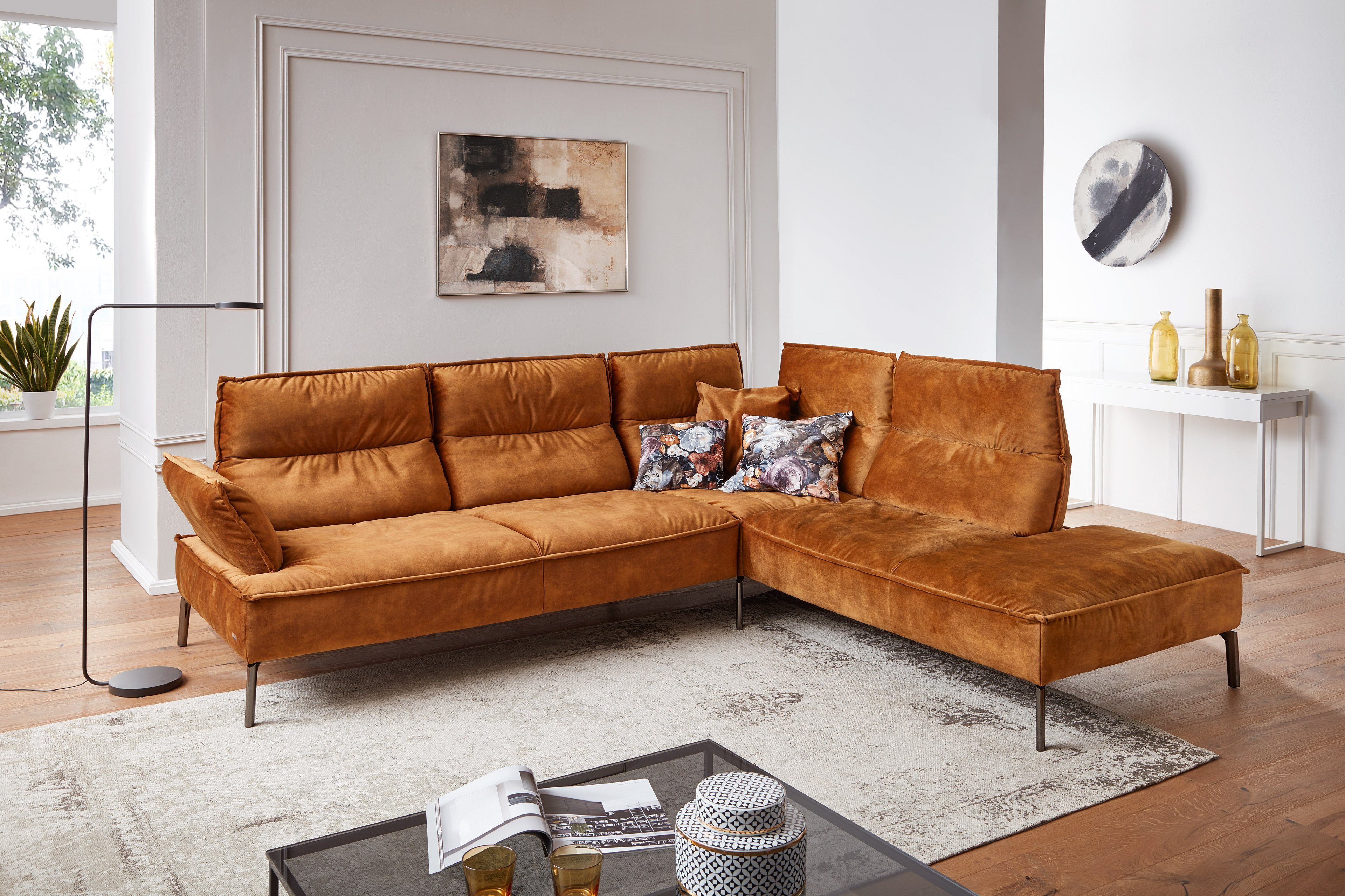 K+W 7102 Sofa in Cognac | Möbel Letz - Ihr Online-Shop