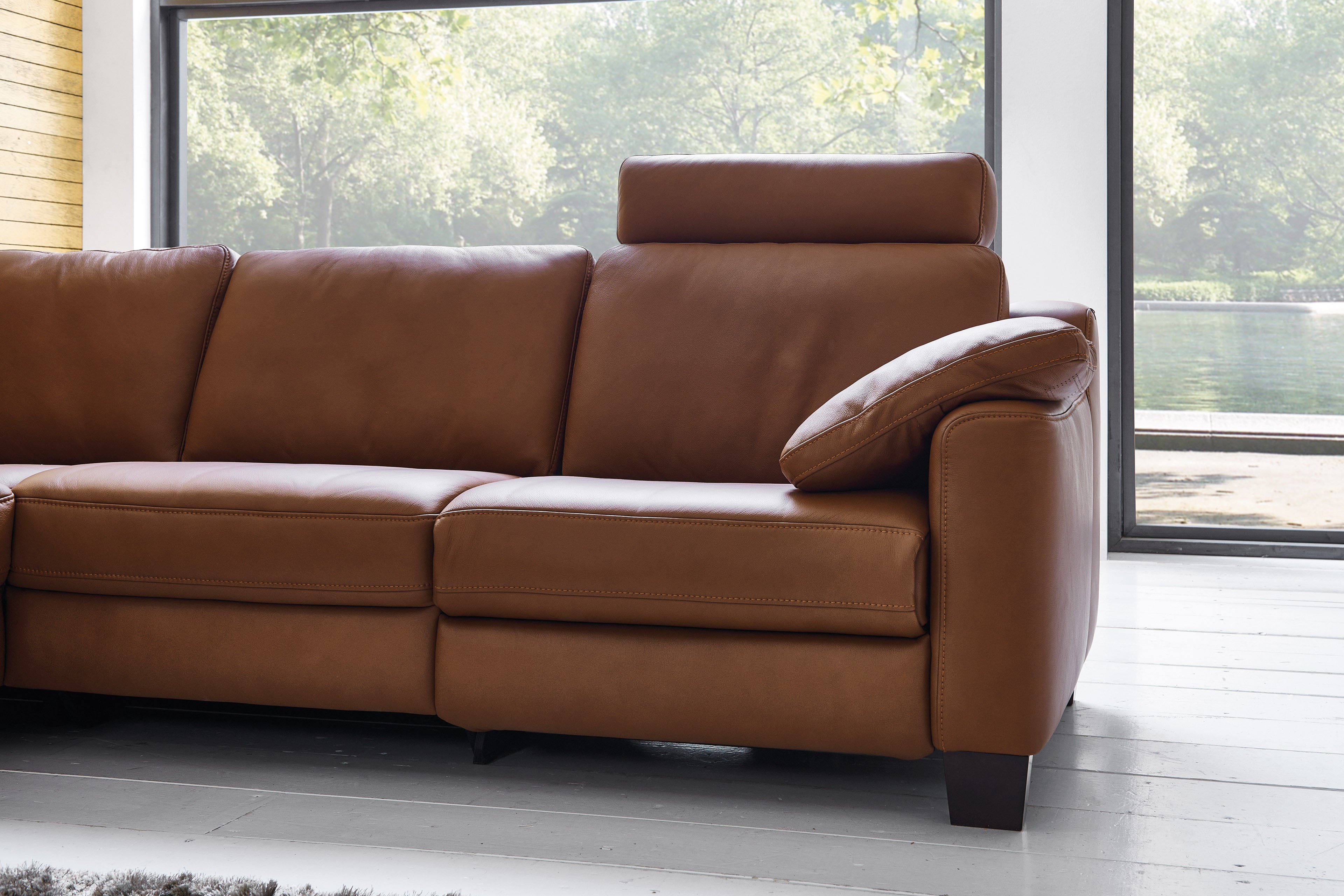 Planpolster SofaStyle Ledergarnitur in Braun | Möbel Letz - Ihr Online-Shop