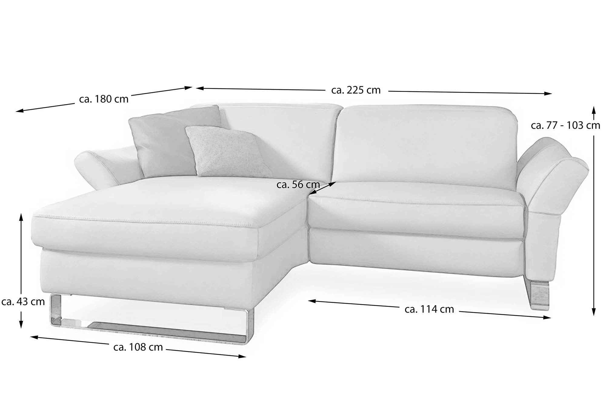 Planpolster Springfield Echtledergarnitur beige | Möbel Letz - Ihr