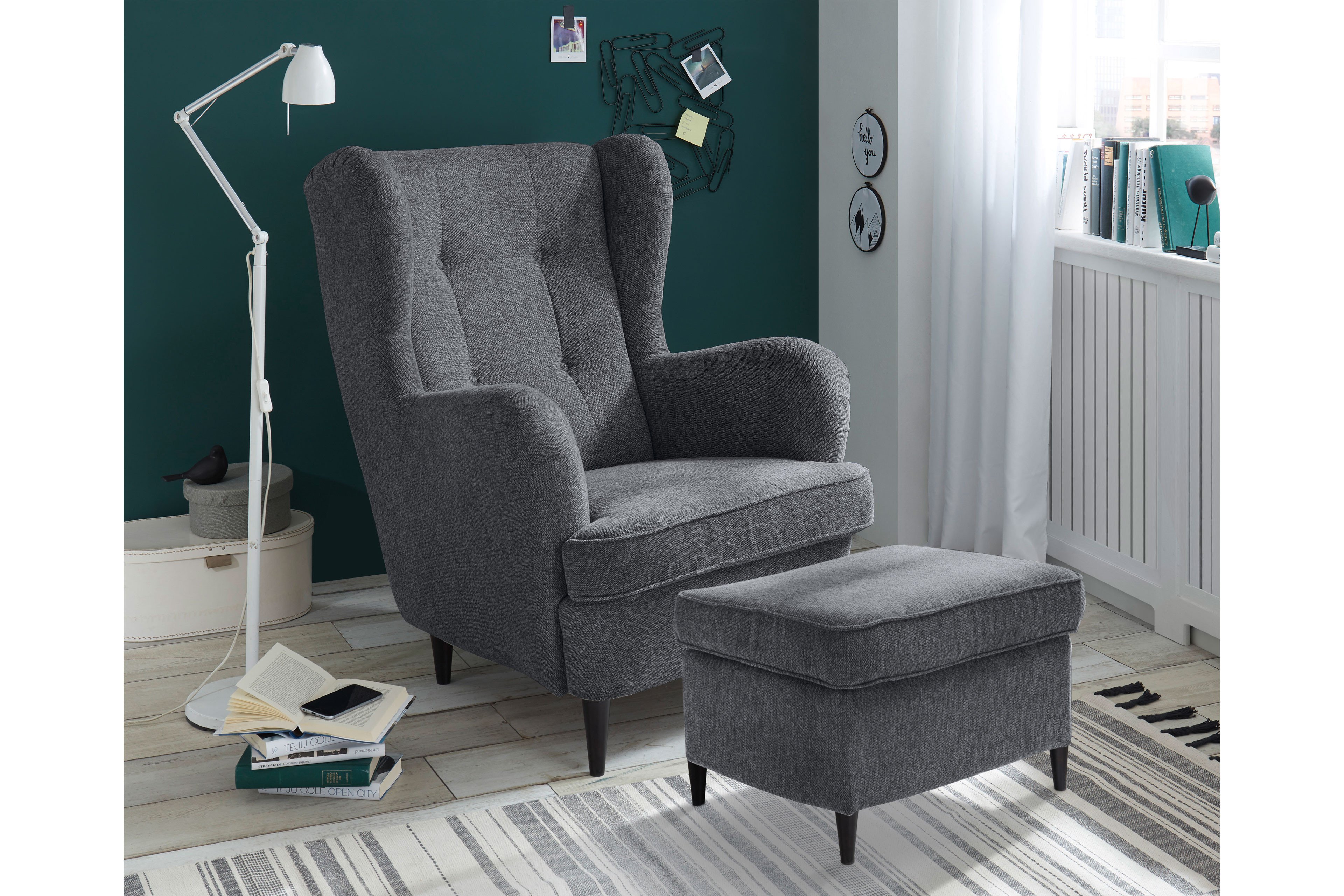 ED-Lifestyle Osbert Sessel dunkelgrau | Möbel Letz - Ihr Online-Shop