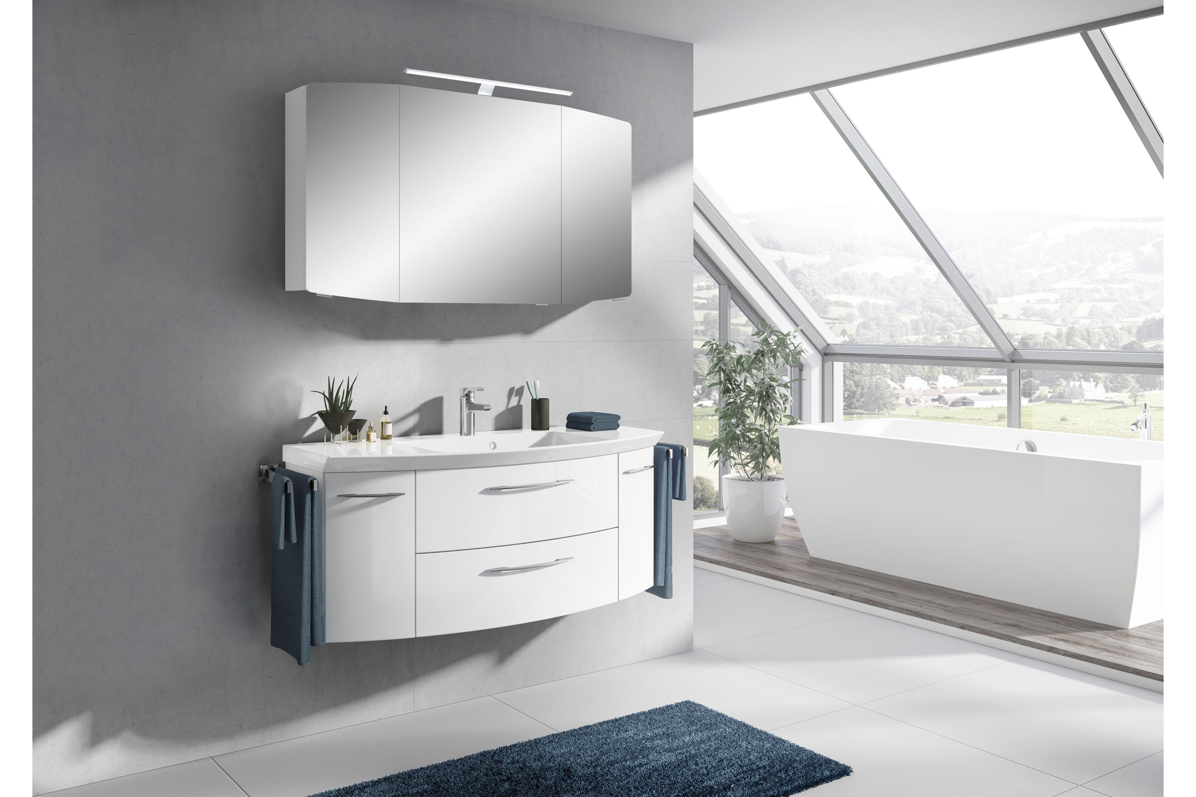 Badezimmer Cassca online ca. 120 cm weiß Hochglanz von Pelipal | Möbel Letz  - Ihr Online-Shop