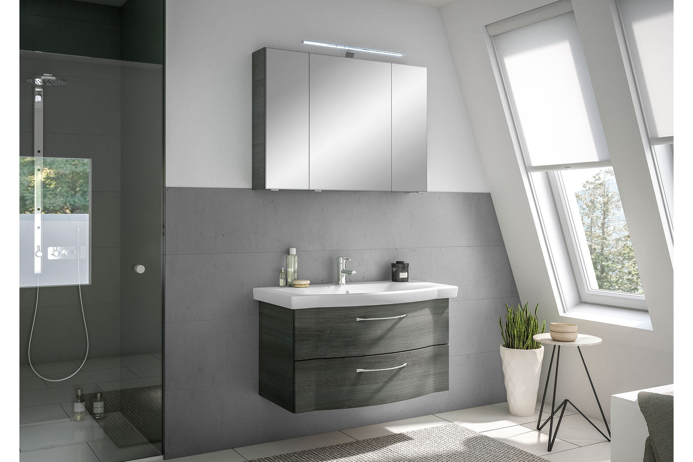 Badezimmer Serie 6005 online in Graphit von Pelipal | Möbel Letz - Ihr  Online-Shop | Spiegelschränke