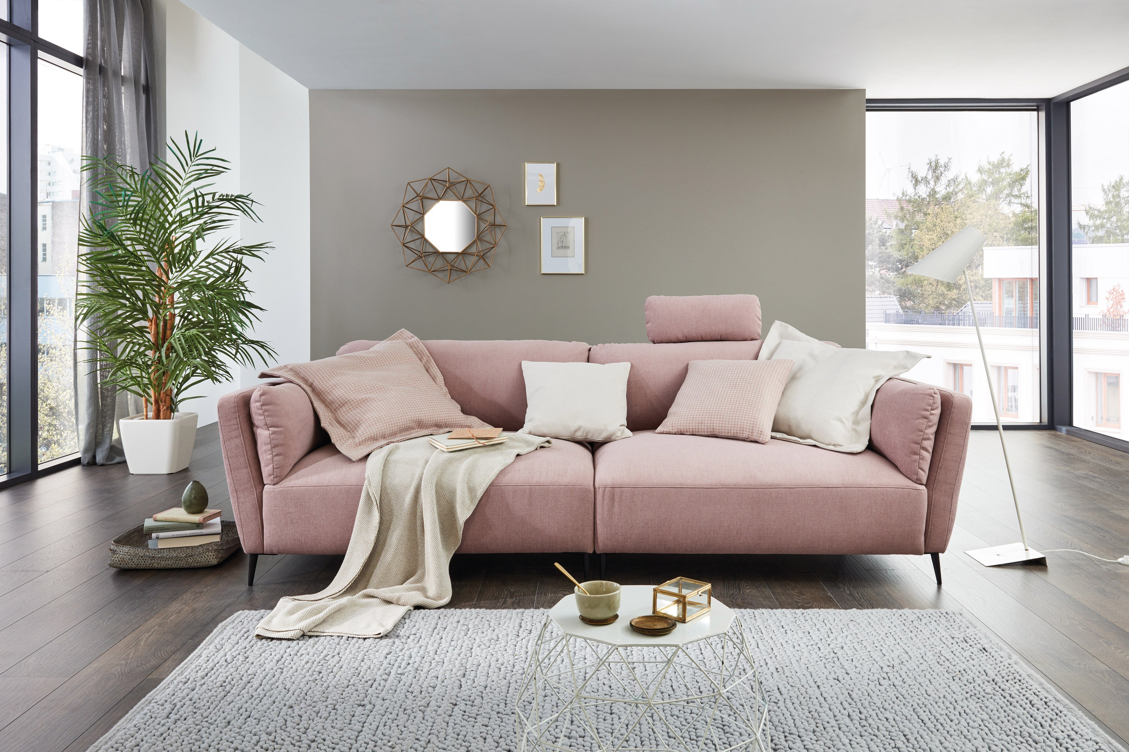 Candy Polstermöbel Cartagena Megasofa in Rosa Möbel Letz Ihr Online