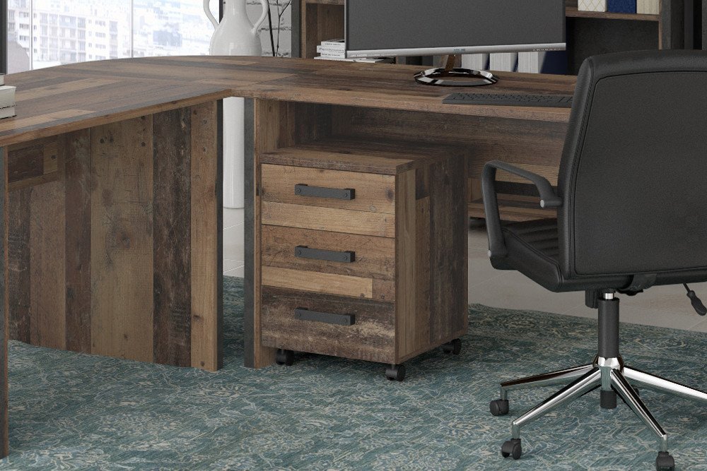 Forte Clif Bürokombination Old Wood & Beton | Möbel Letz - Ihr Online-Shop | Aktenschränke