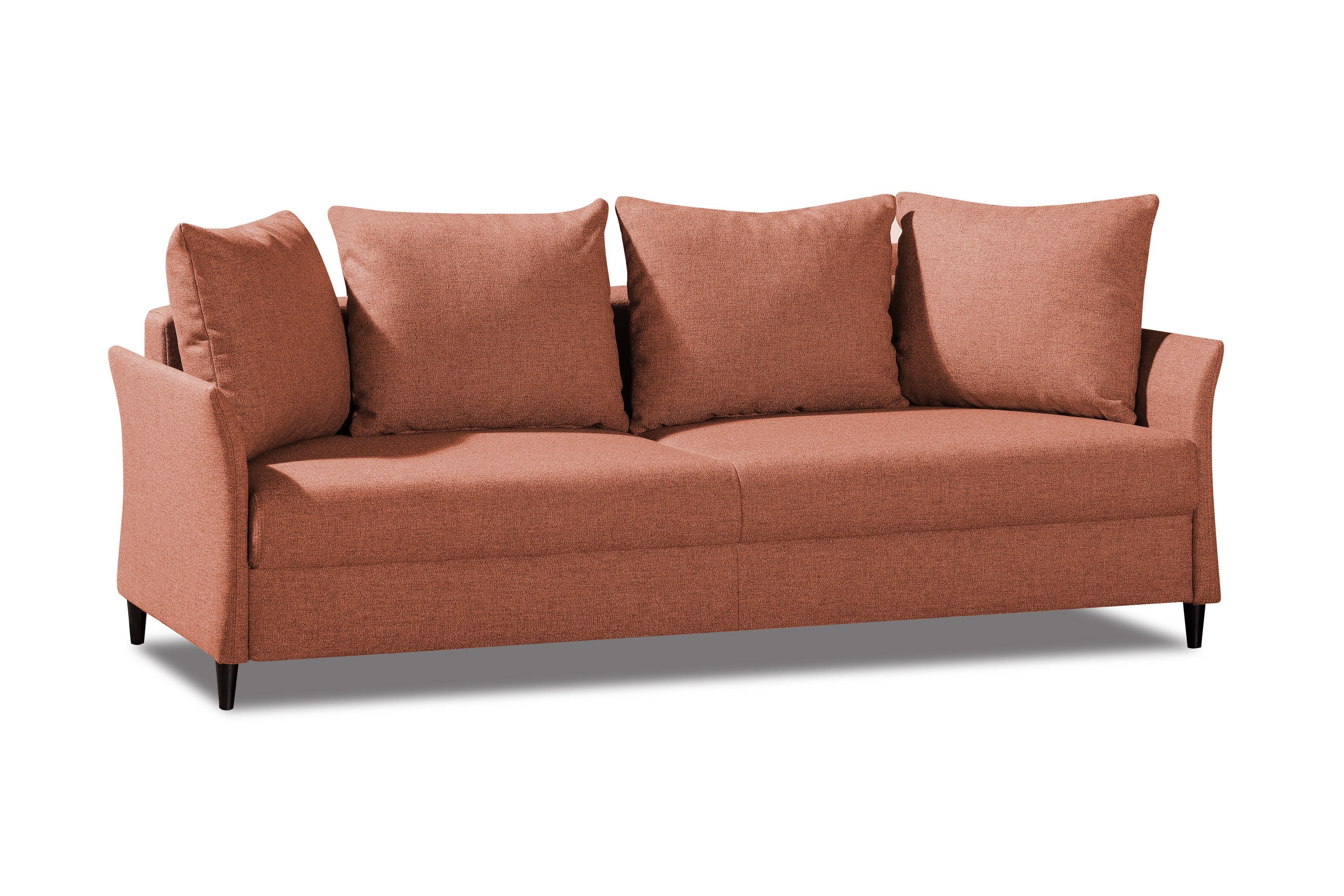 Restyl Zaneta Schlafsofa in Orange Hellbraun mit Bettkasten Möbel Letz Ihr Online Shop