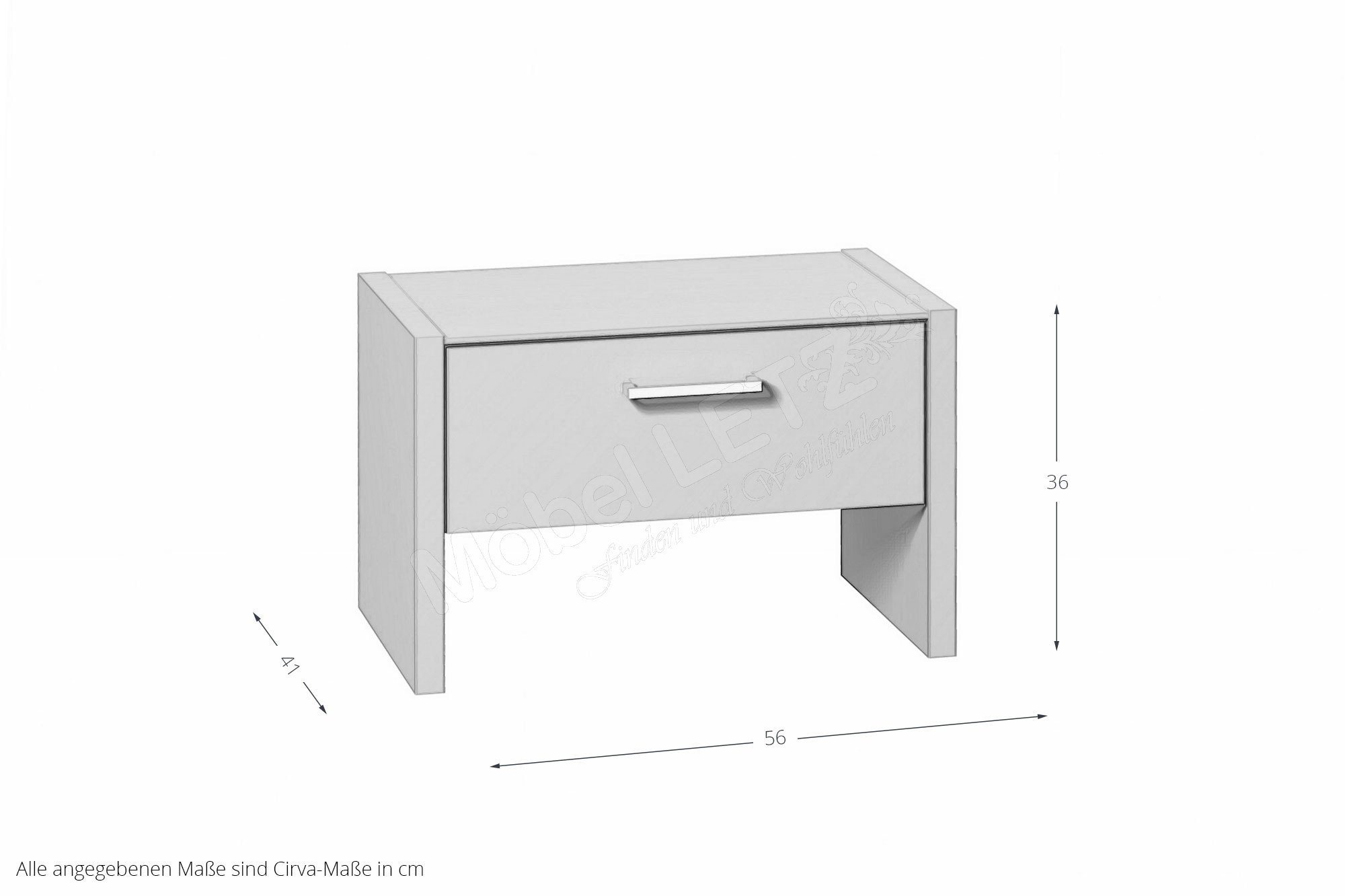 Neue Modular Primolar Nachttisch garda weiß/ schwarz | Möbel Letz - Ihr  Online-Shop