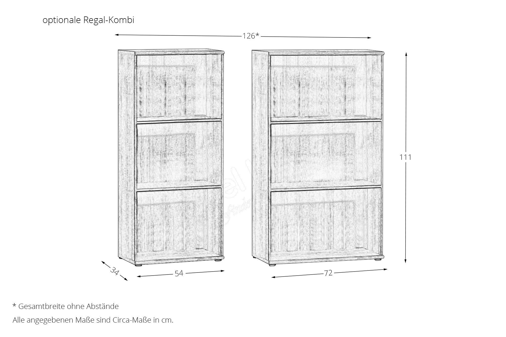 Forte Tempra Büromöbel-Kombination weiß - Sonoma | Möbel Letz - Ihr