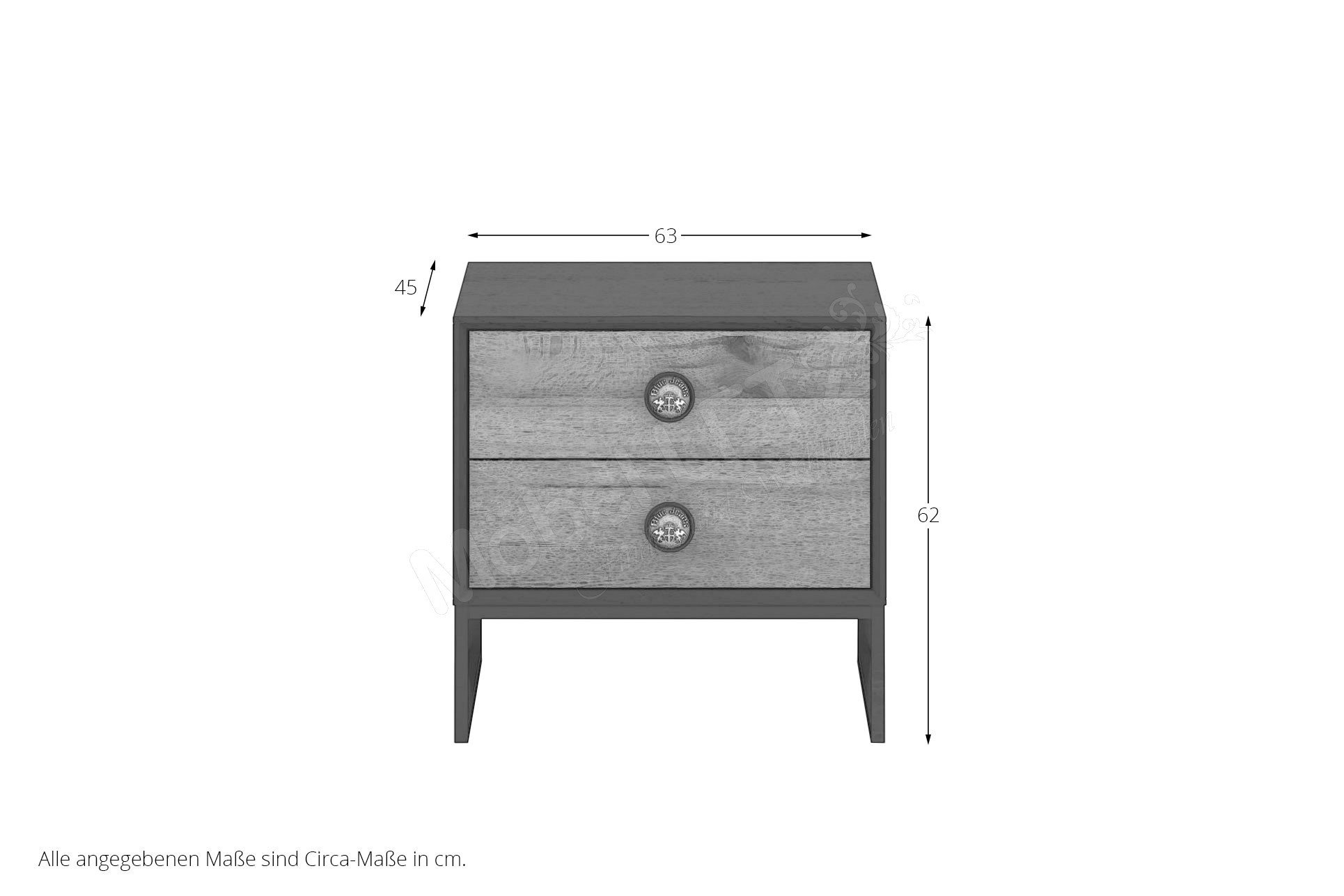 BODAHL MØBLER Kommode Palermo weiß/ schwarz | Möbel Letz - Ihr Online-Shop