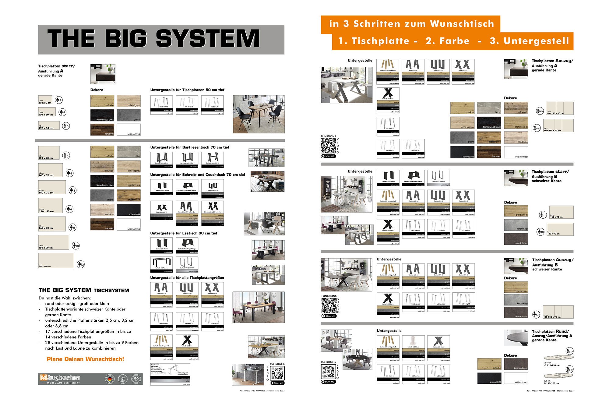 Mäusbacher Esstisch Ihr | Möbel Schwarzstahl-Optik Online-Shop THE SYSTEM BIG - in Tischplatte Letz