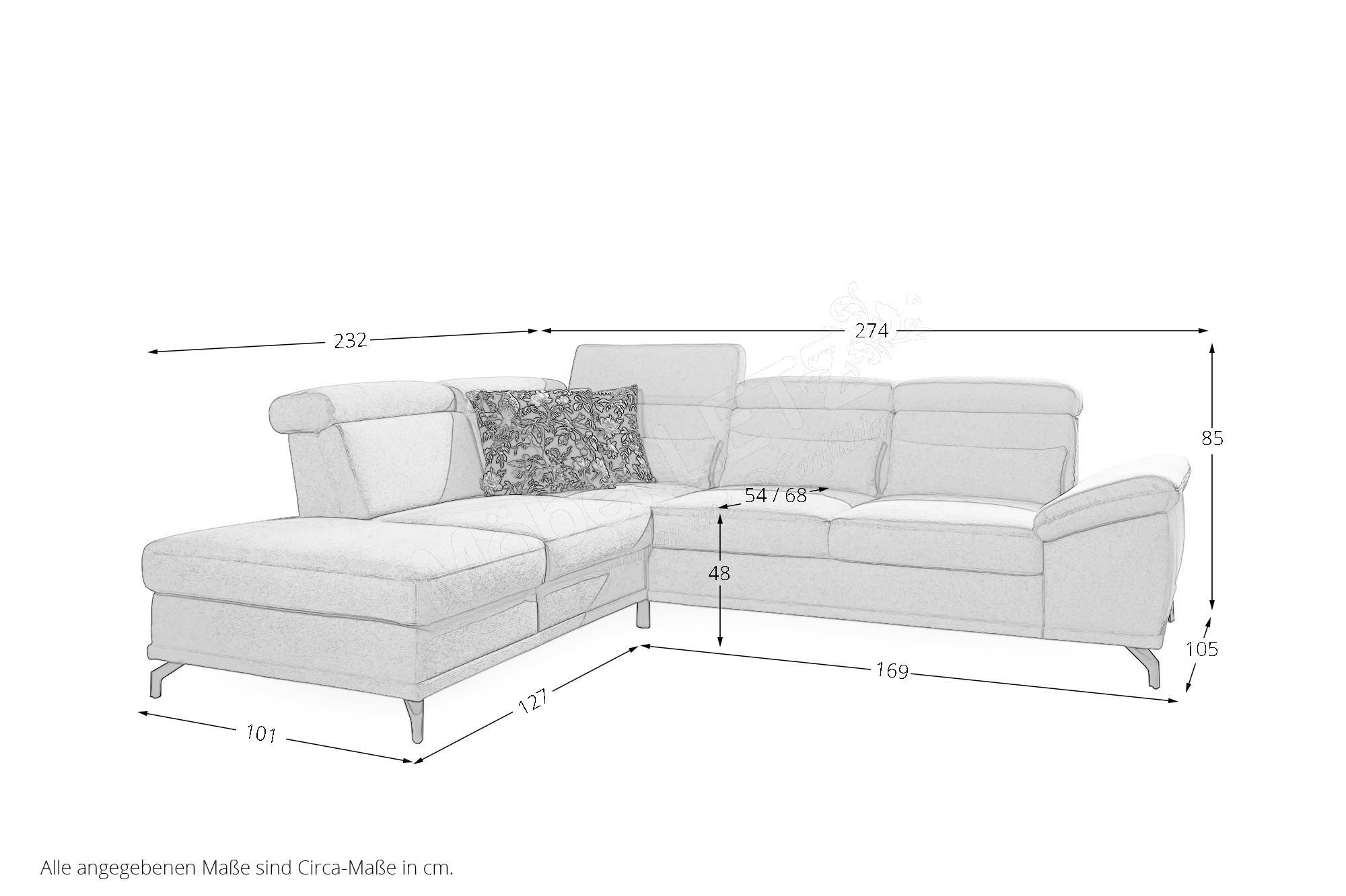 Sit & More Cabrio Polsterecke rot | Möbel Letz - Ihr Online-Shop
