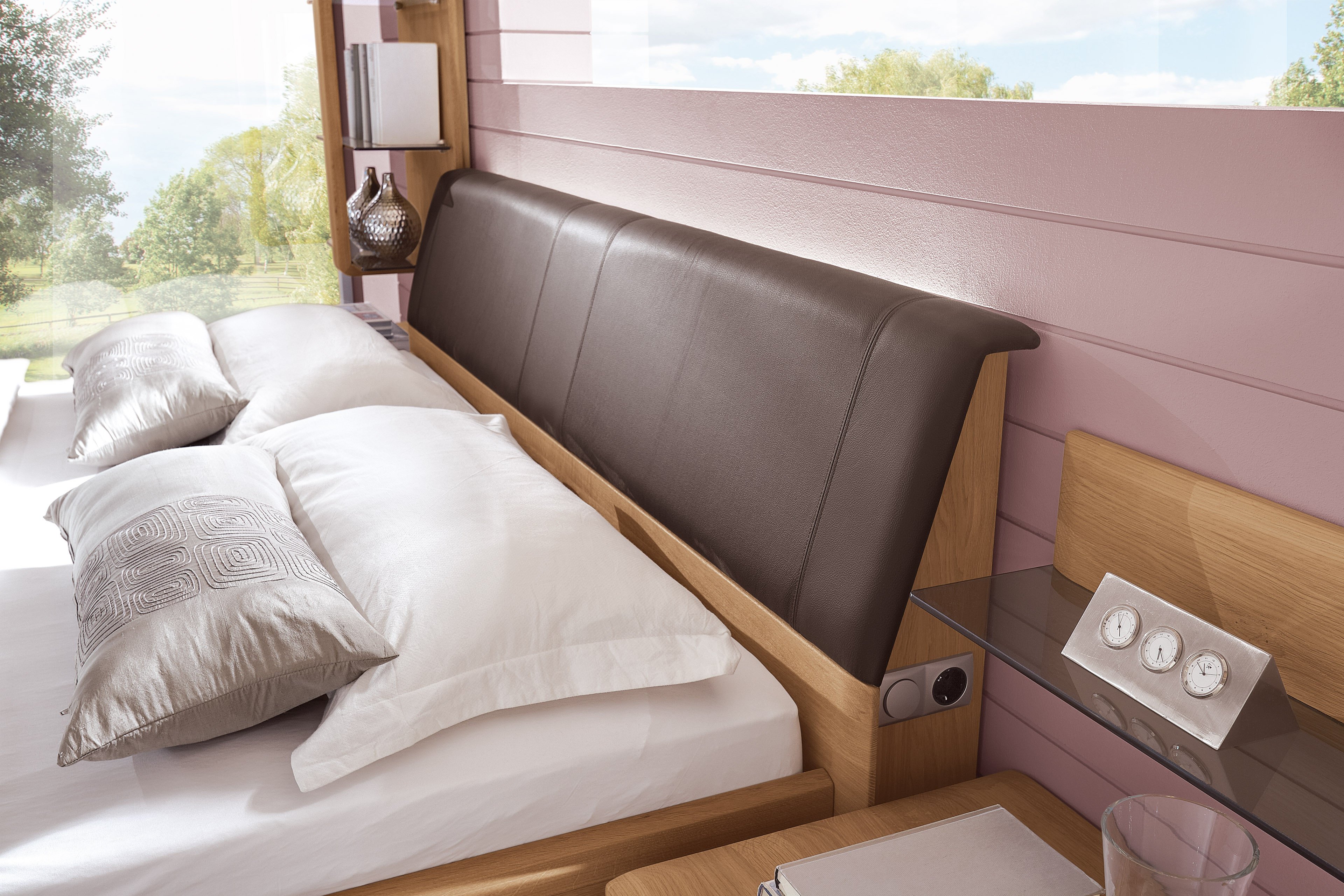InCasa Casa Valentino Kufenbett/ LederKopfteil Möbel