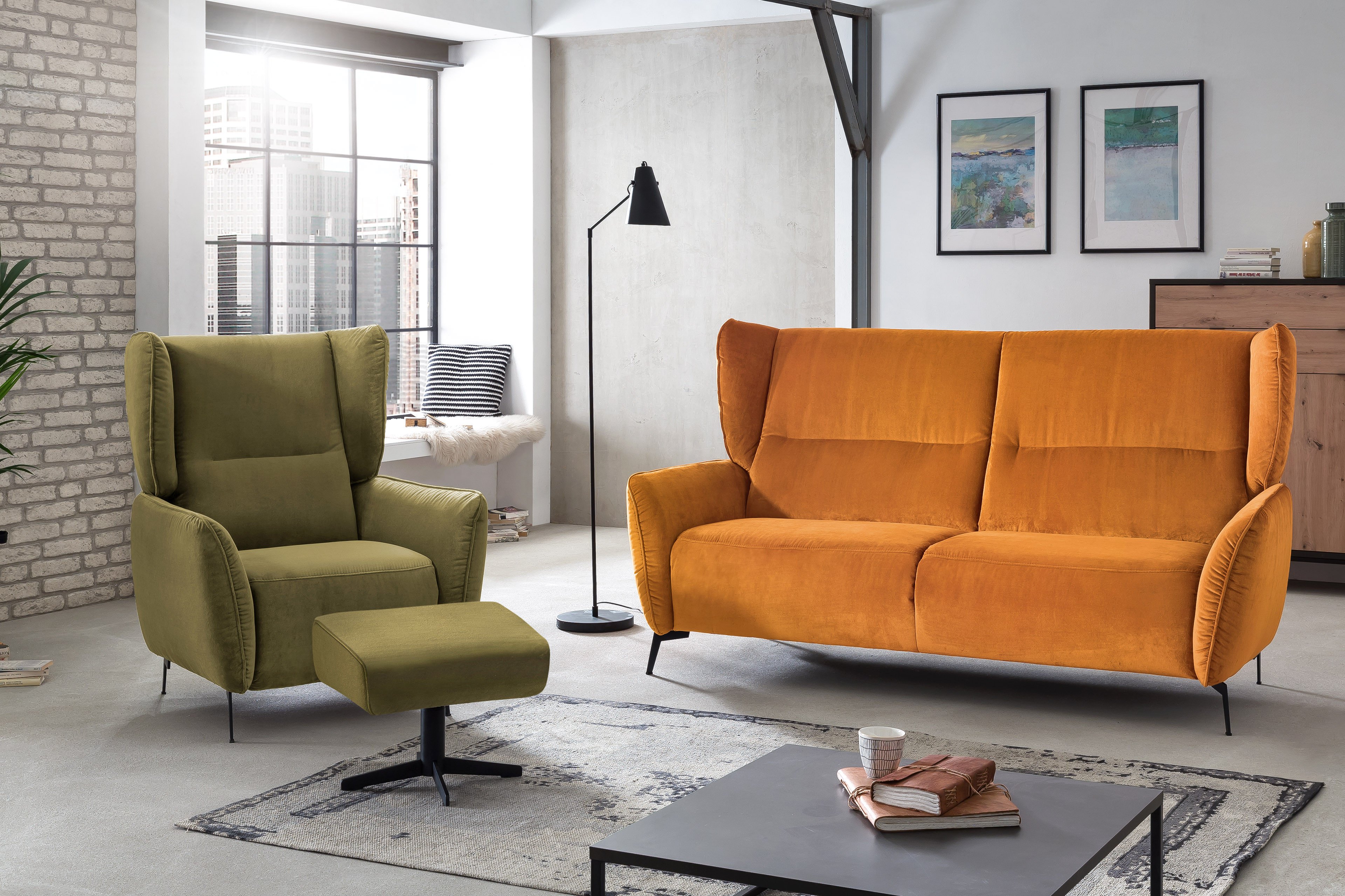 Exxpo by Gala Lorien 3-Sitzer orange | Möbel Letz - Ihr Online-Shop