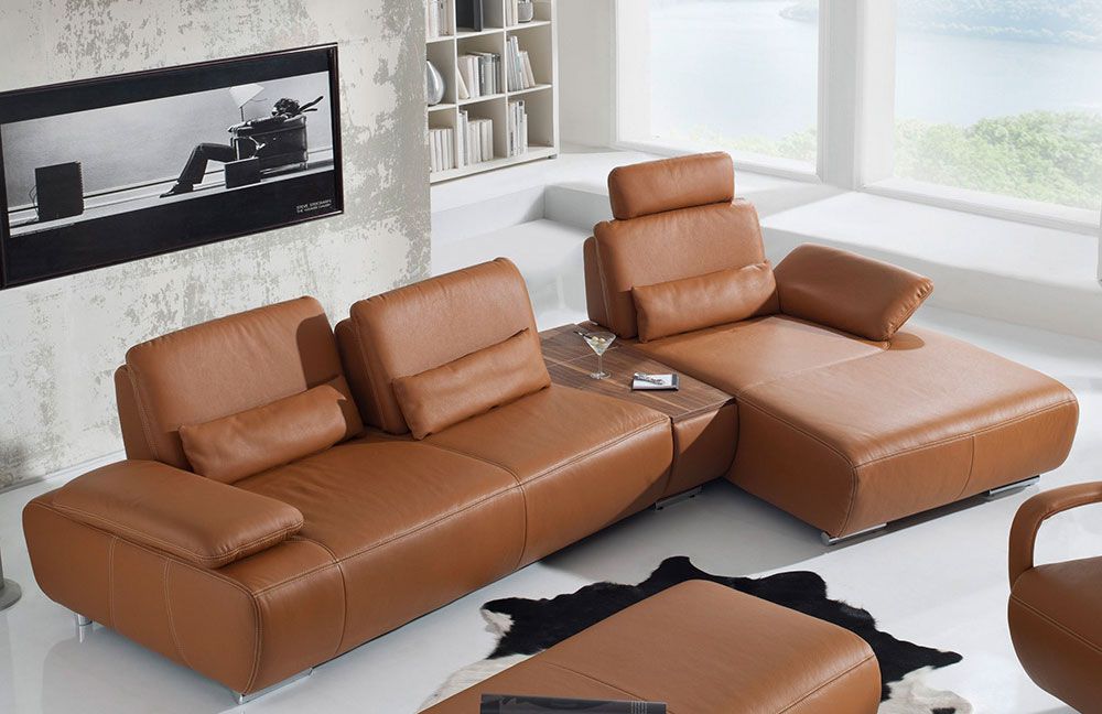 K+W Polstermöbel Miami Ledersofa braun | Möbel Letz - Ihr Online-Shop