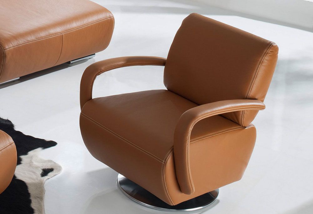 K+W Polstermöbel Miami Ledersofa braun | Möbel Letz - Ihr Online-Shop