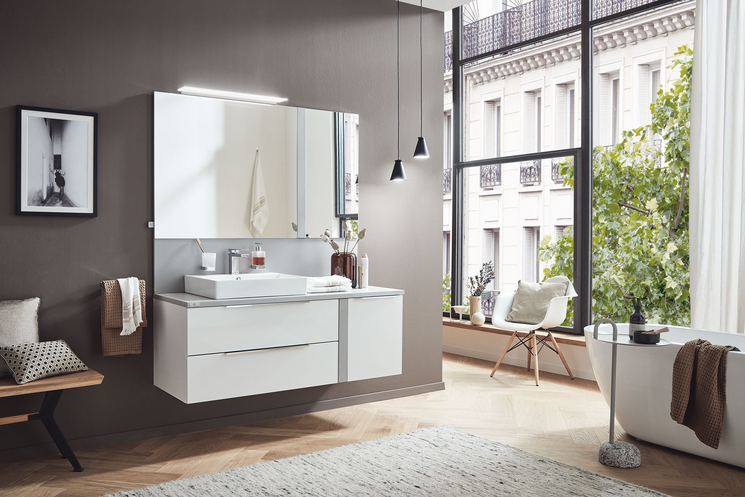 modern life von puris - badezimmer in weiß matt