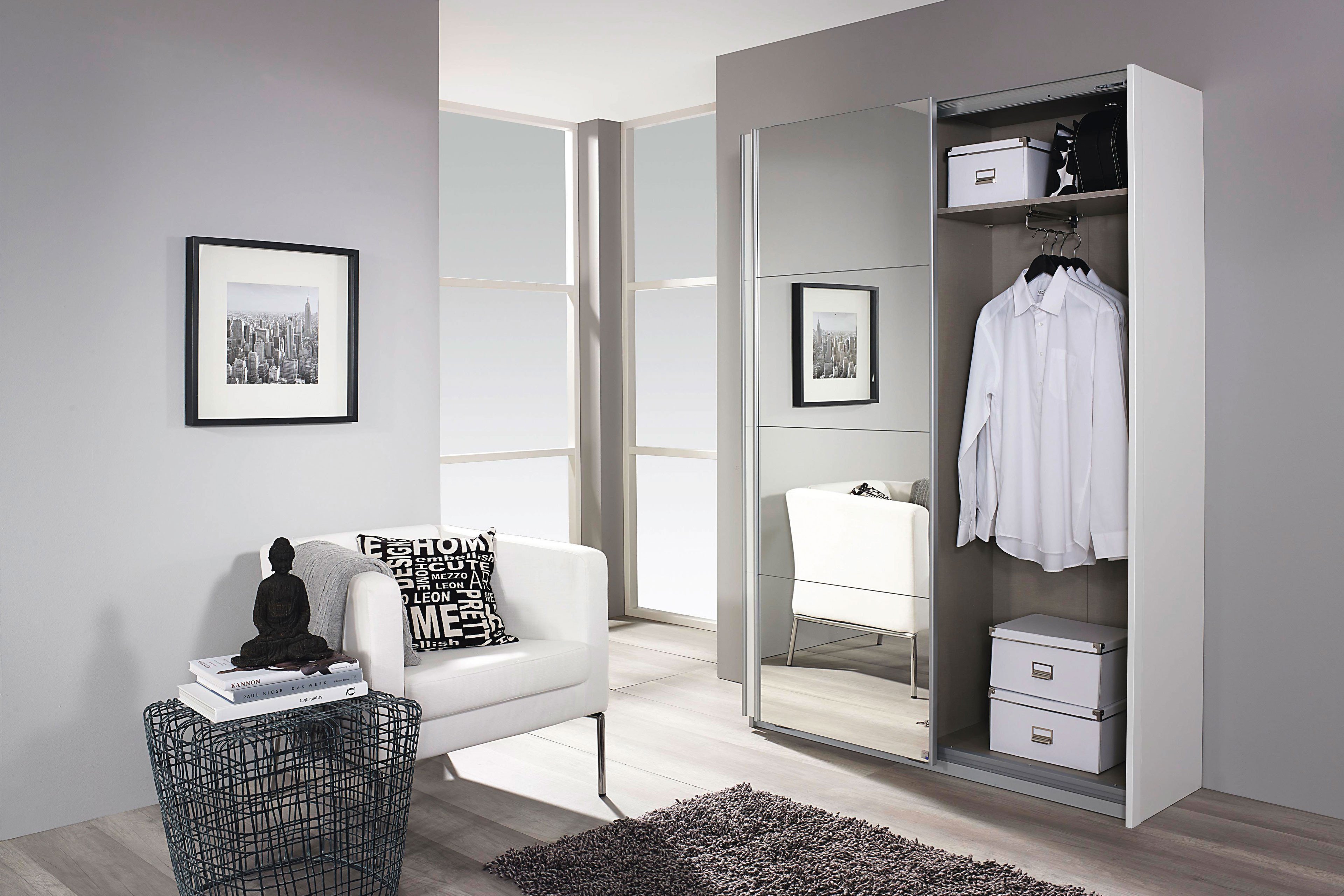 Rauch Mendoza Garderobenschrank weiß - Spiegel | Möbel Letz - Ihr  Online-Shop