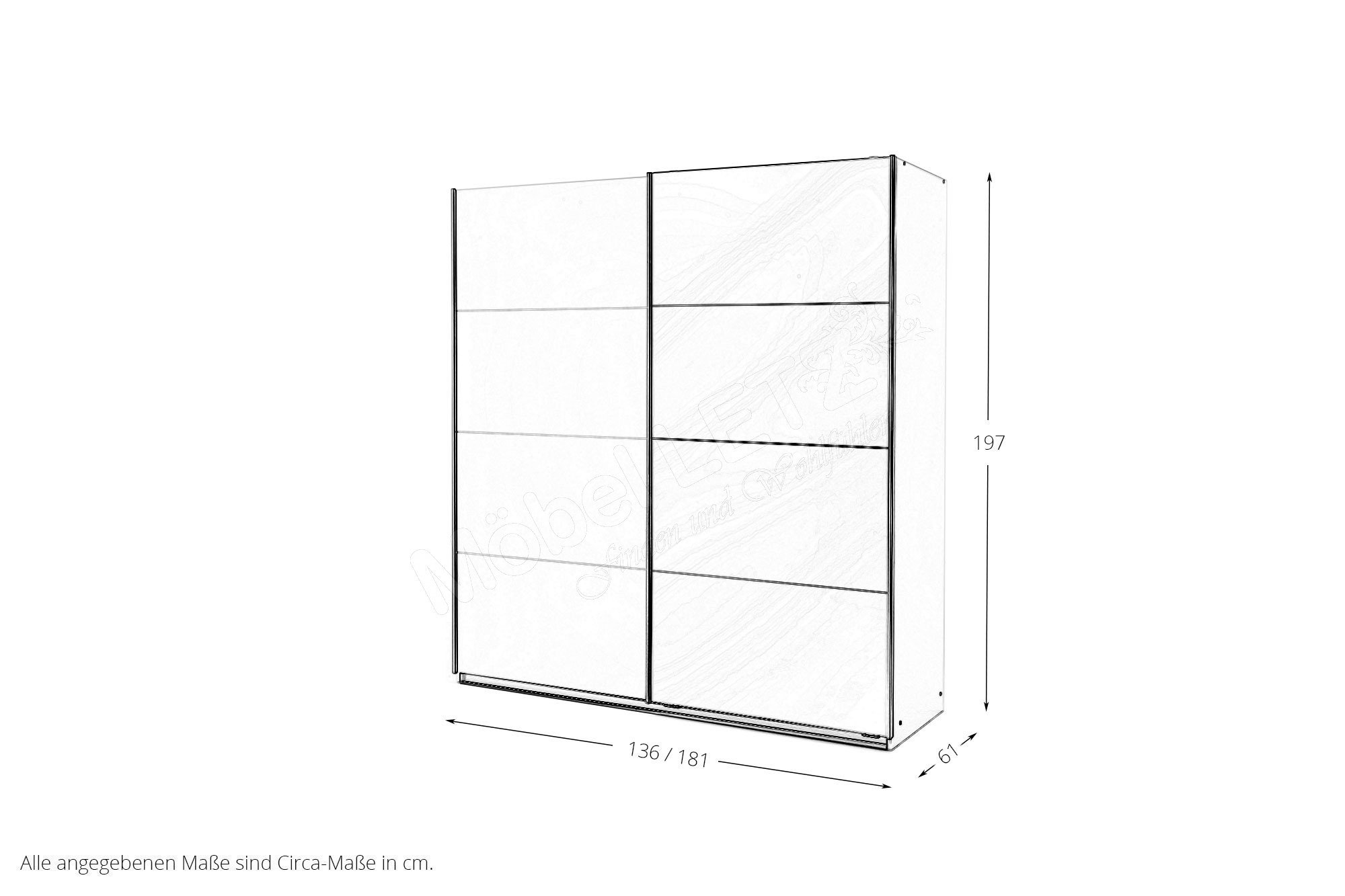 Rauch Mendoza Schwebetürenschrank weiß - Möbel Spiegel Ihr | Letz Online-Shop 