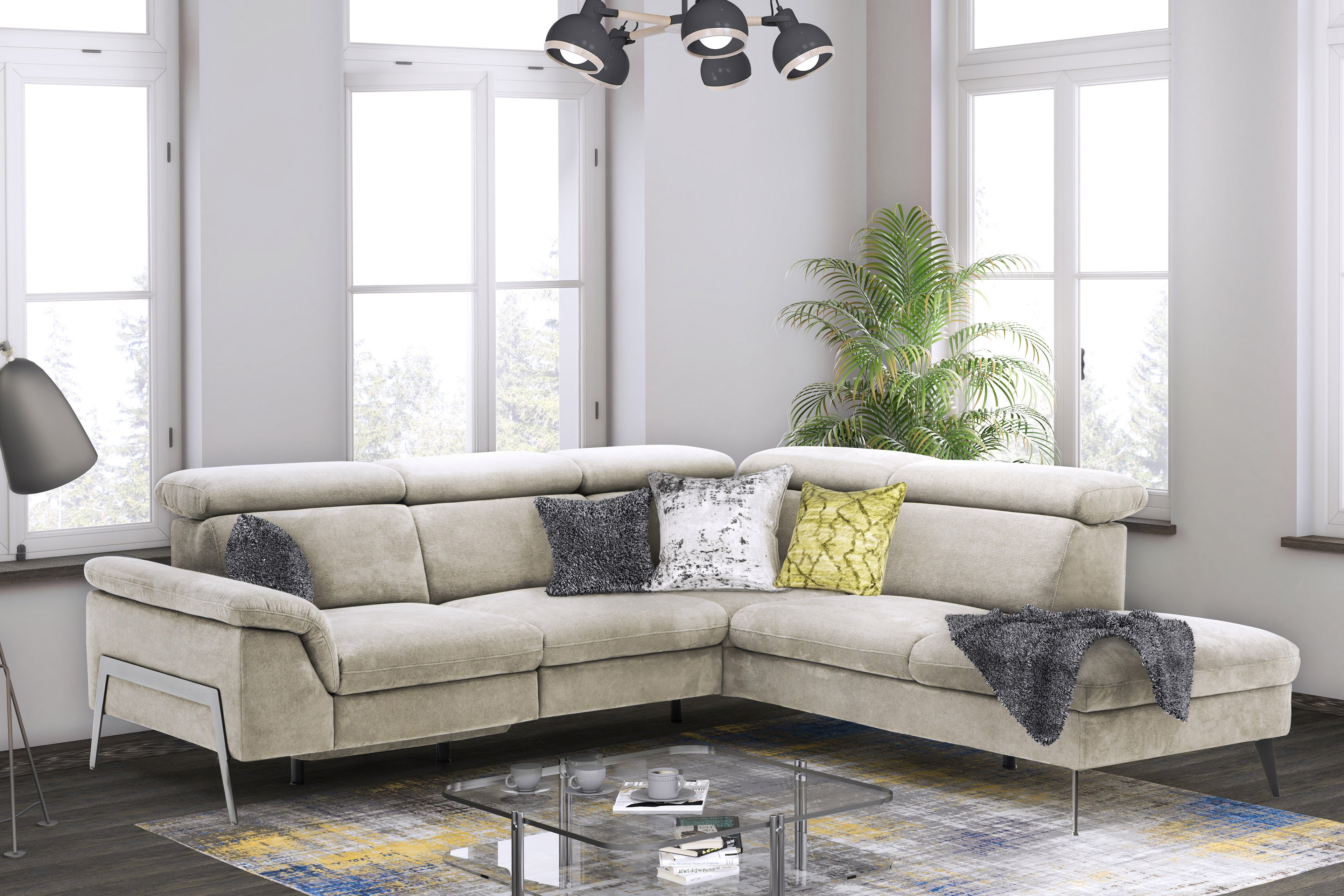 DFM Polstermöbel Atlanta Polstersofa beige | Möbel Letz - Ihr Online-Shop
