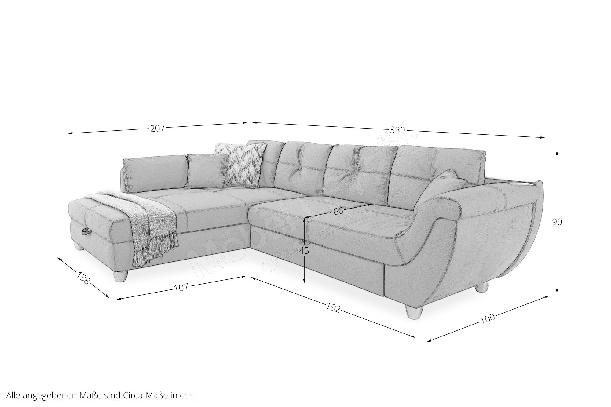 Jockenhöfer Polstermöbel Maranello L-Form - grau Möbel | Ihr in Online-Shop Letz Sofa