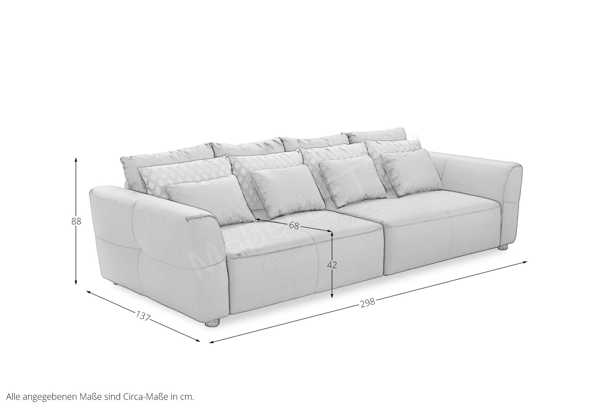 Jockenhöfer Gulliver Big Sofa dunkelblau | Möbel Letz - Ihr Online-Shop