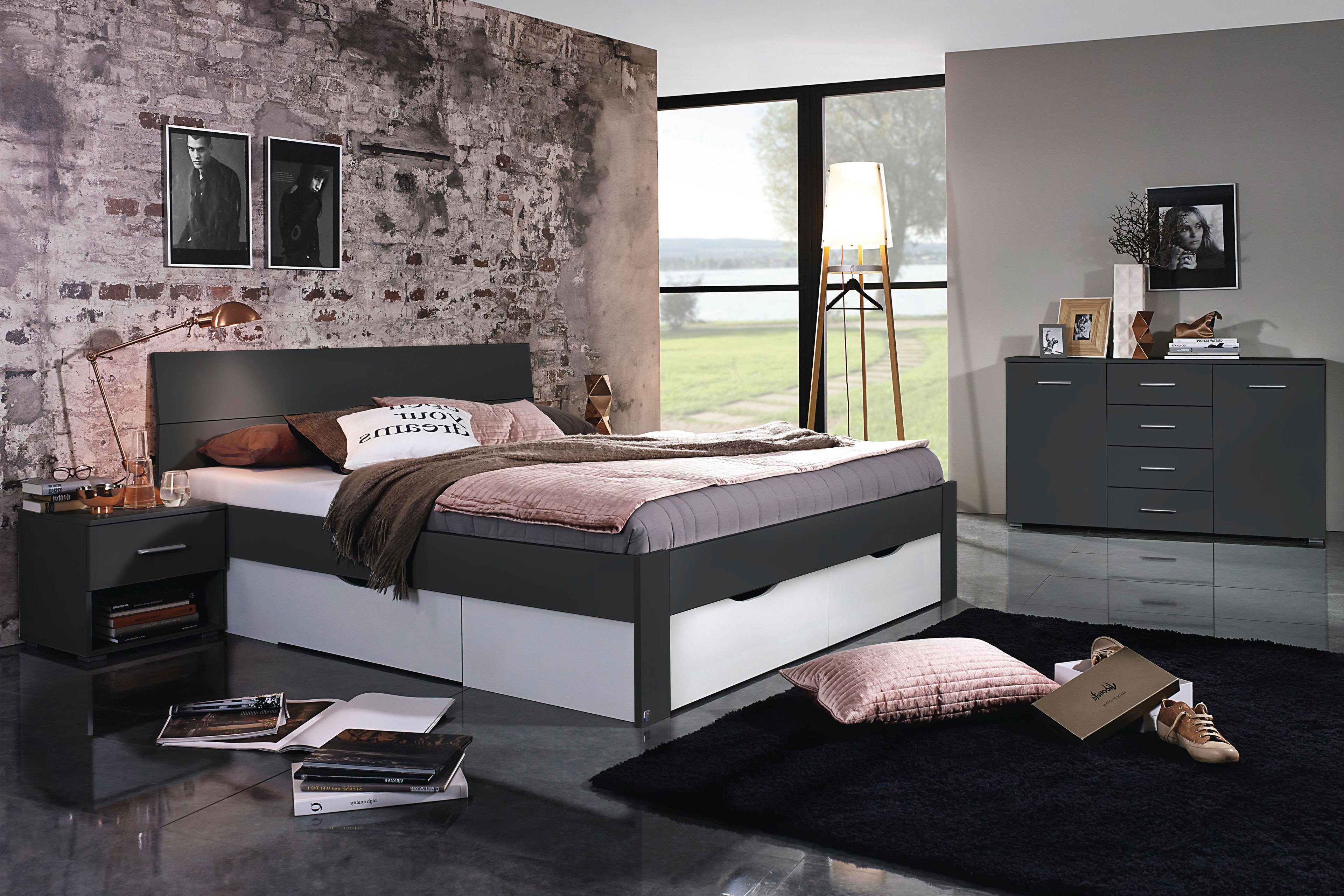 Rauch Flexx Bett 140x200 cm grau-metallic | Möbel Letz - Ihr Online-Shop