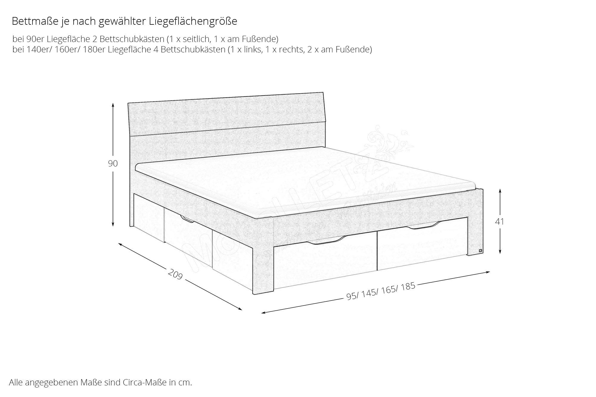 Rauch Flexx Bett zweifarbig 140x200 cm | Möbel Letz - Ihr Online-Shop