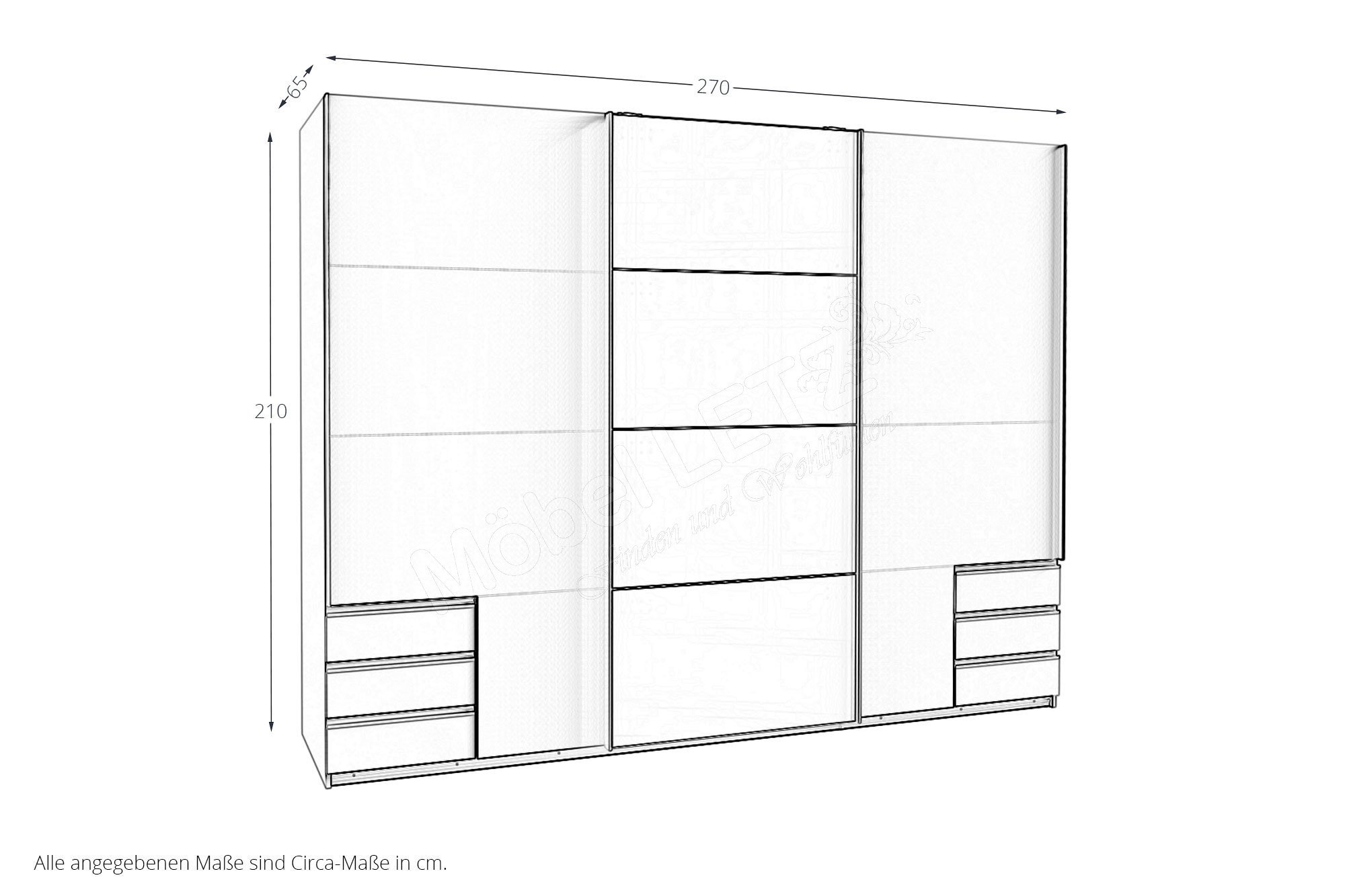 Wimex Schlafzimmer Valencia in Weiß mit grau | Möbel Letz - Ihr Online-Shop