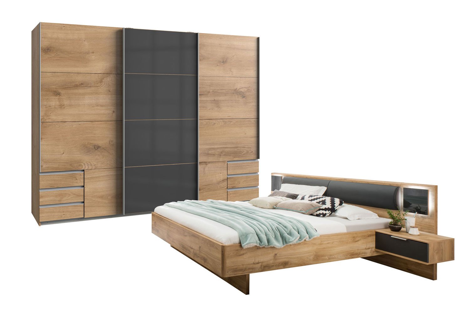 Möbel | Letz Schlafzimmer - Ihr Plankeneiche Wimex Online-Shop Nachbildung Valencia