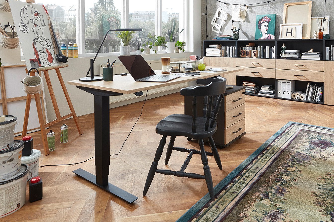 Röhr Schreibtisch home.office grau-Hickory | Möbel Letz - Ihr Online-Shop