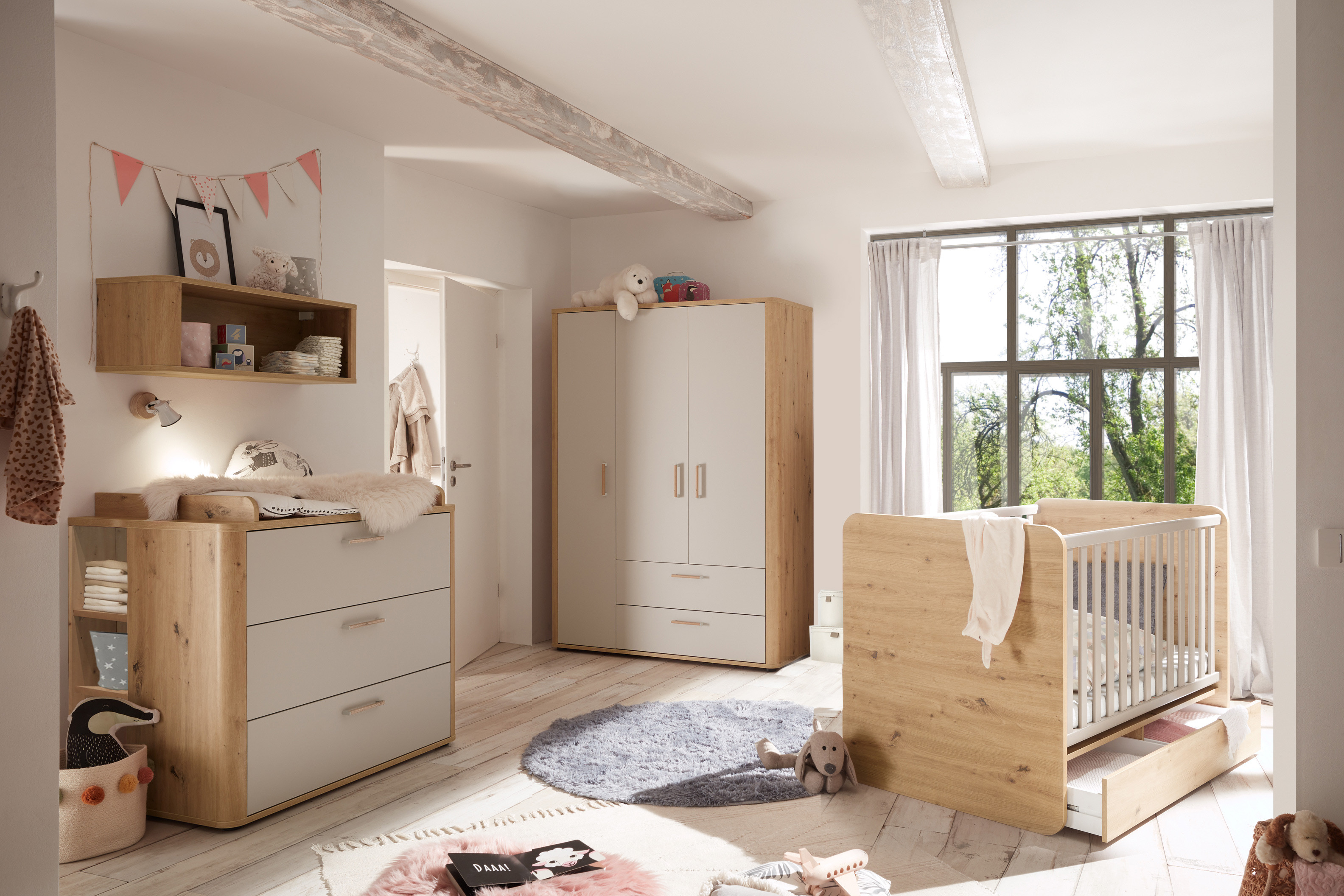 Lilly - Kinderzimmer grau Mäusbacher | Ihr Online-Shop - Möbel Asteiche Letz