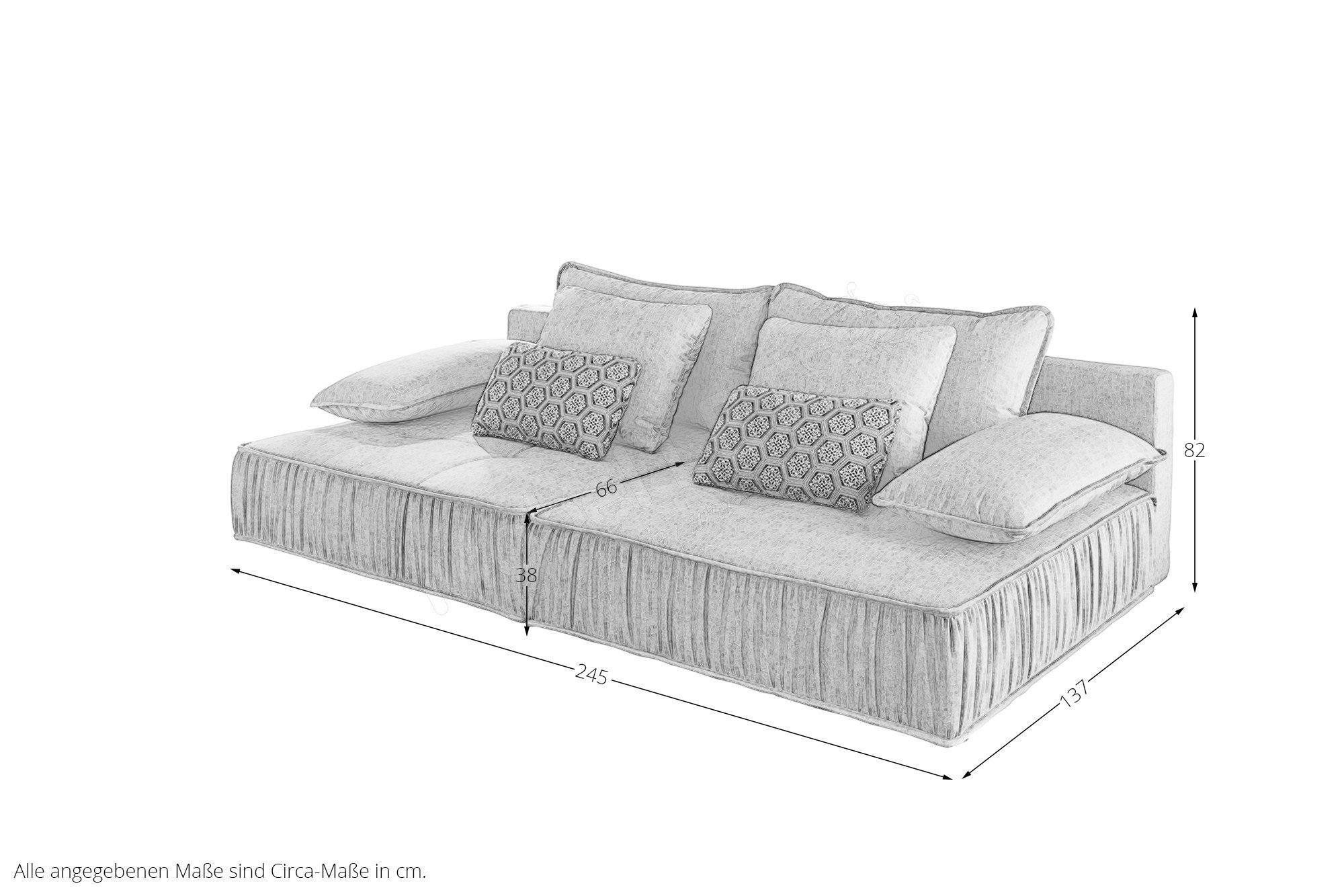 Jockenhöfer Polstermöbel Marrakesch Big Sofa in Grau | Möbel Letz - Ihr  Online-Shop