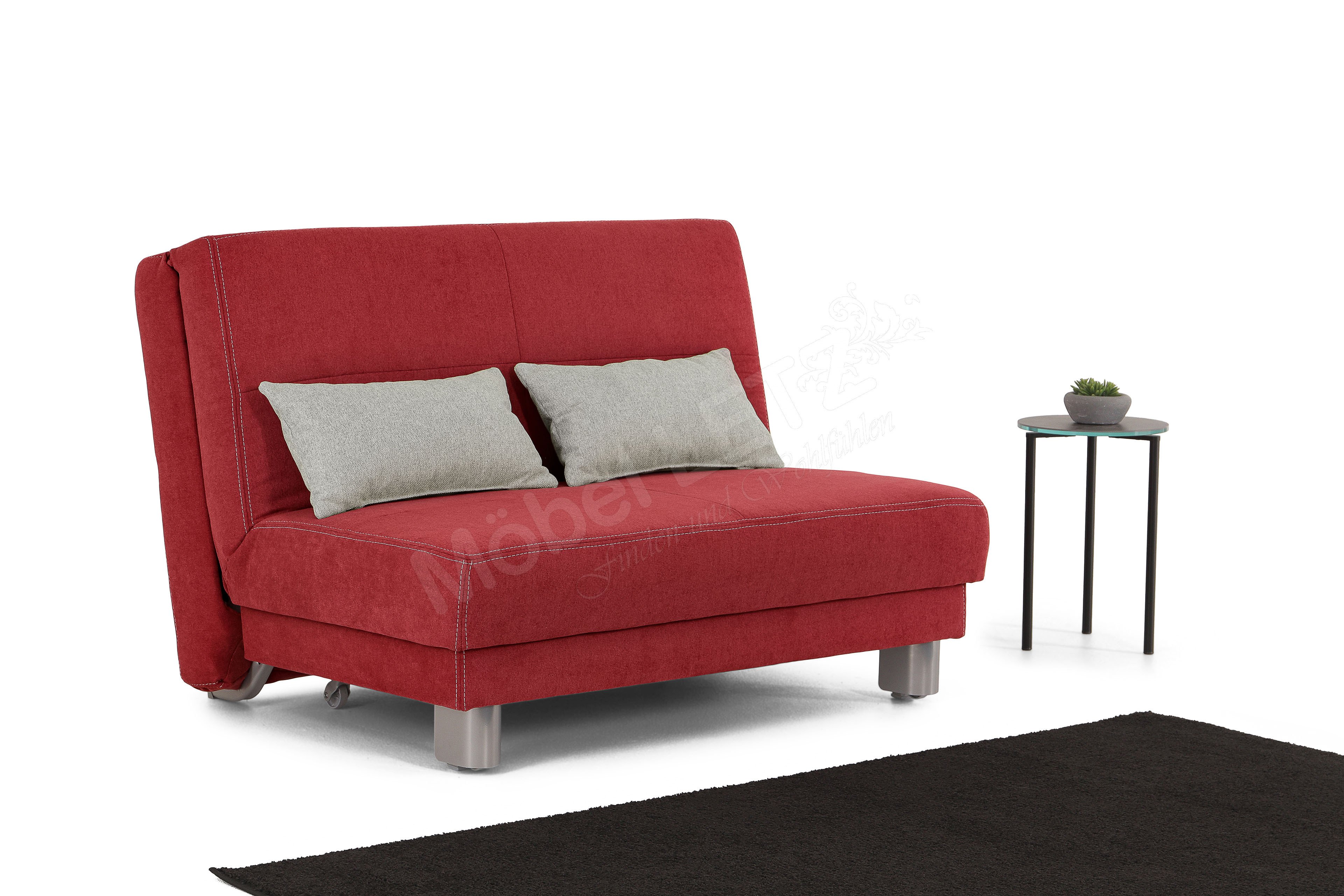 | - Online-Shop Gina Letz Möbel 120x195 Sofa-Team bezogen rot cm Ihr Schlafsofa